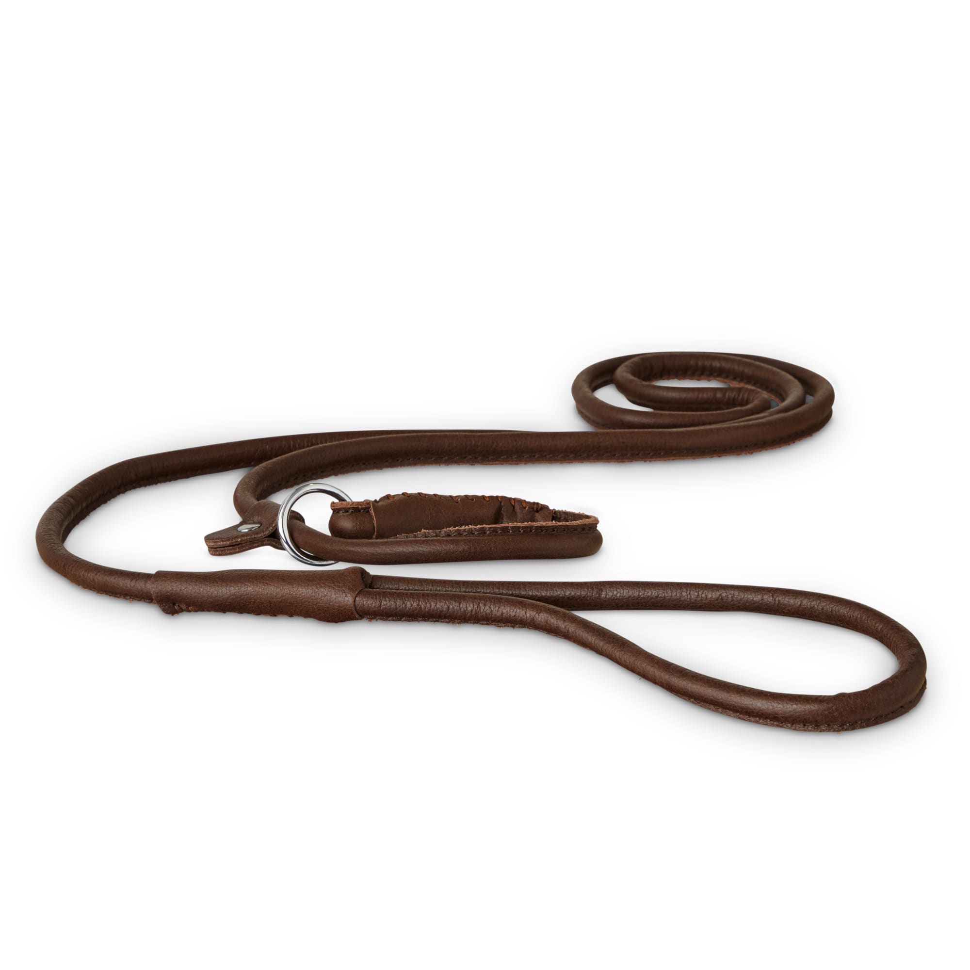 rolled leather leash