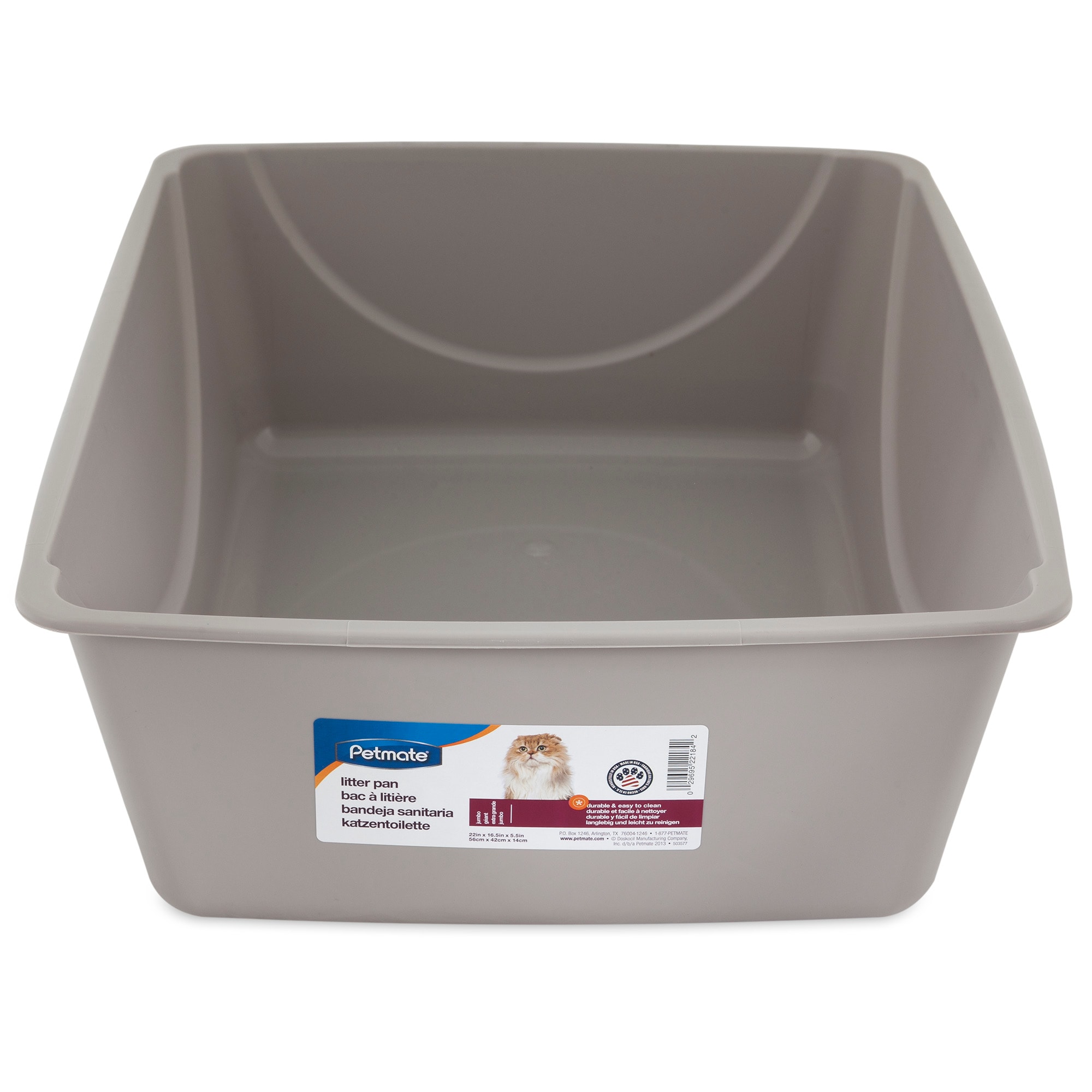 Petmate Basic Cat Litter Pan Jumbo  Gray