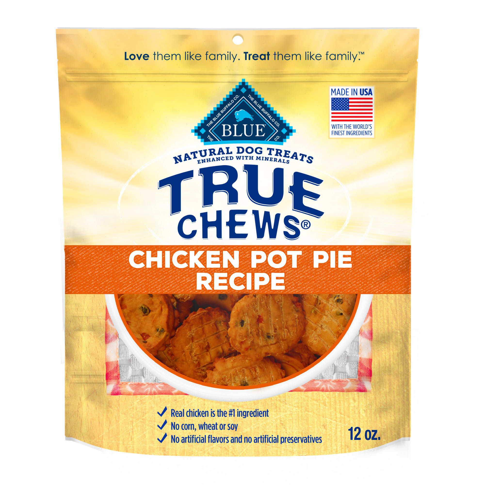 True Chews Chicken Pot Pie Recipe Dog Treats, 12 | eduaspirant.com