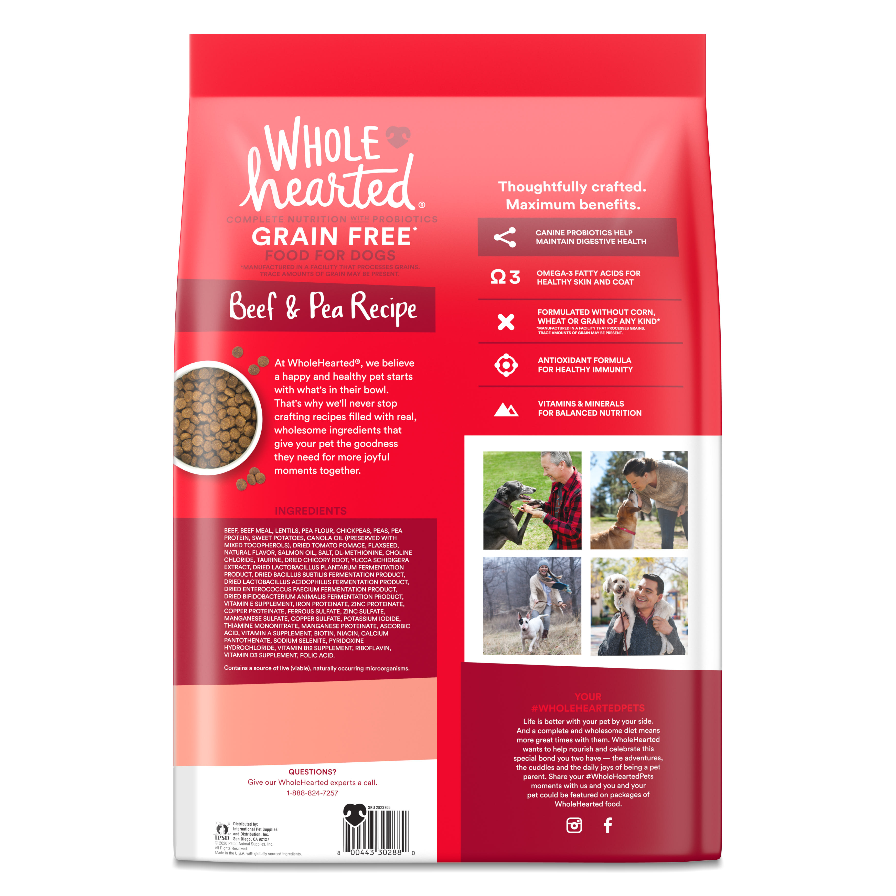 WholeHearted Grain Free All Life Stages Beef Pea Formula Dry