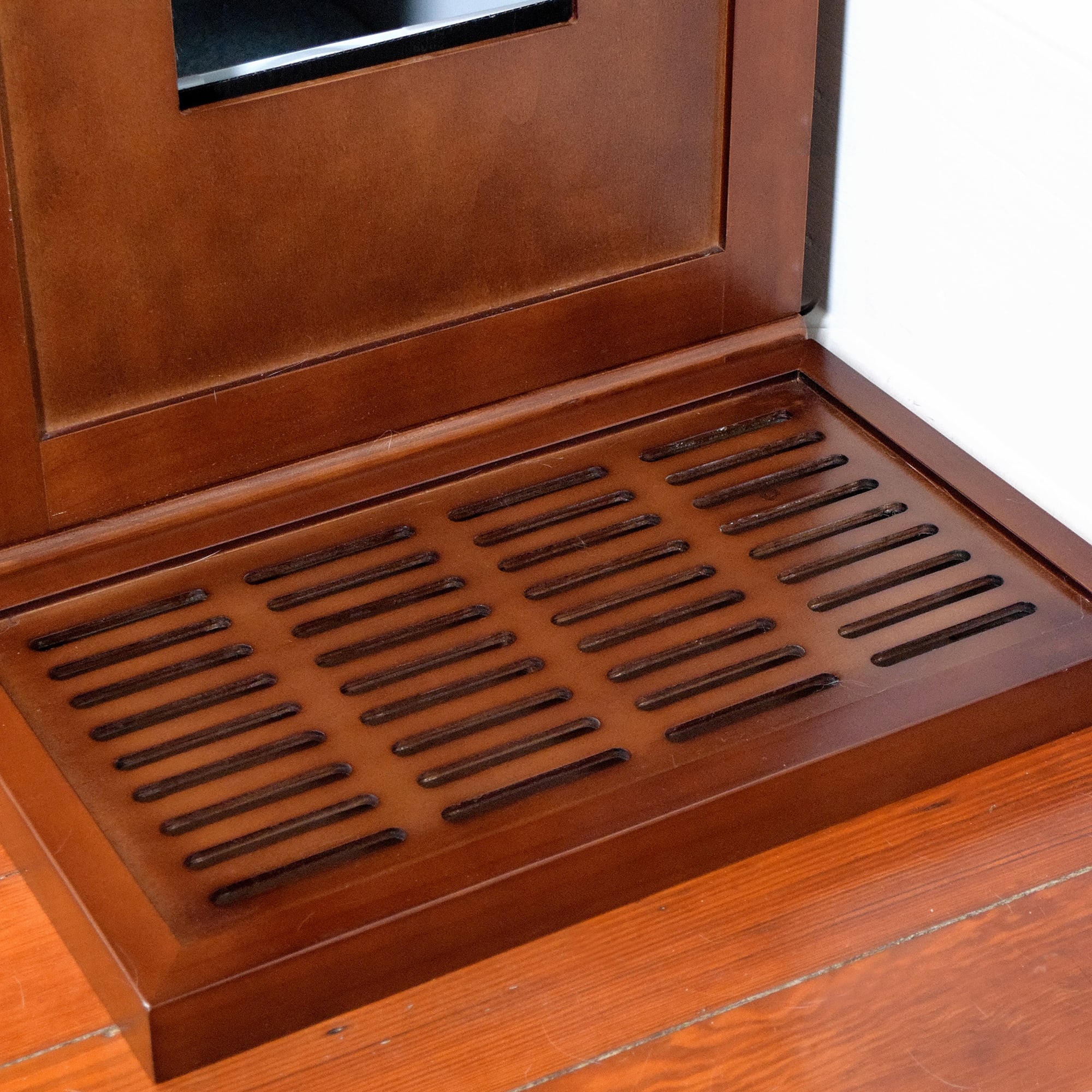The Refined Feline Litter Catch Box In Mahogany, 20 L X 12 W X 2 H, Standard, Brown
