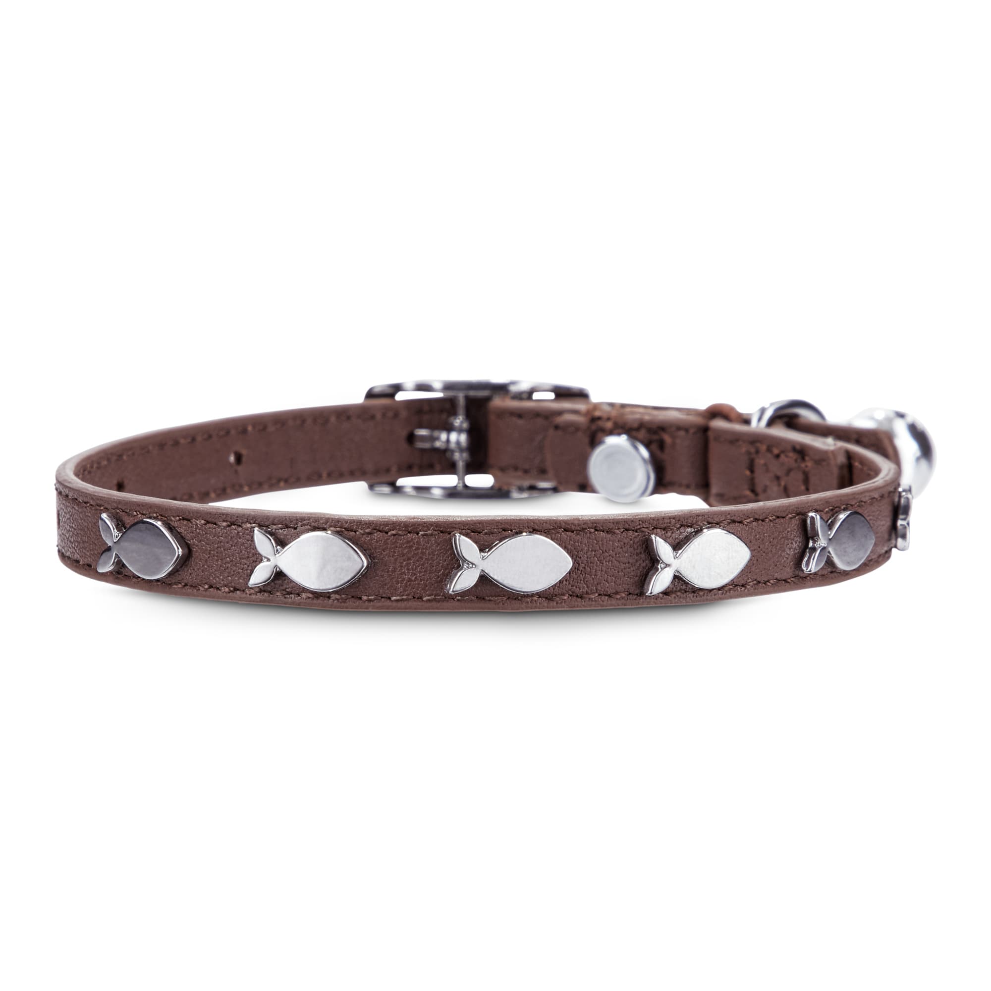 Leather studded hotsell cat collar