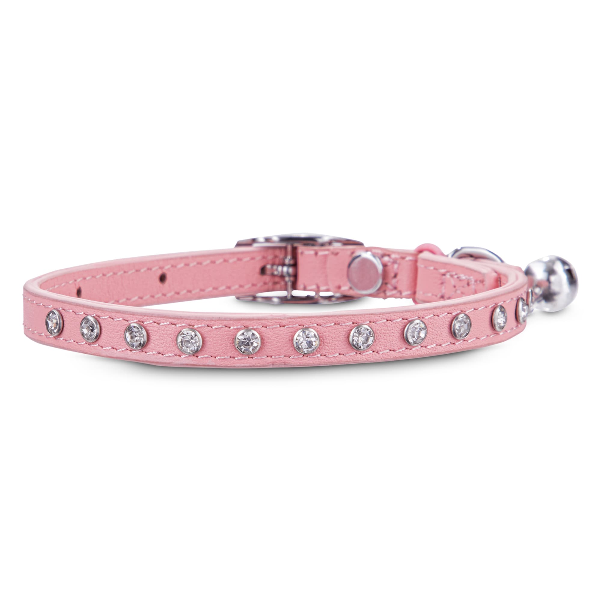 pink rhinestone cat collar