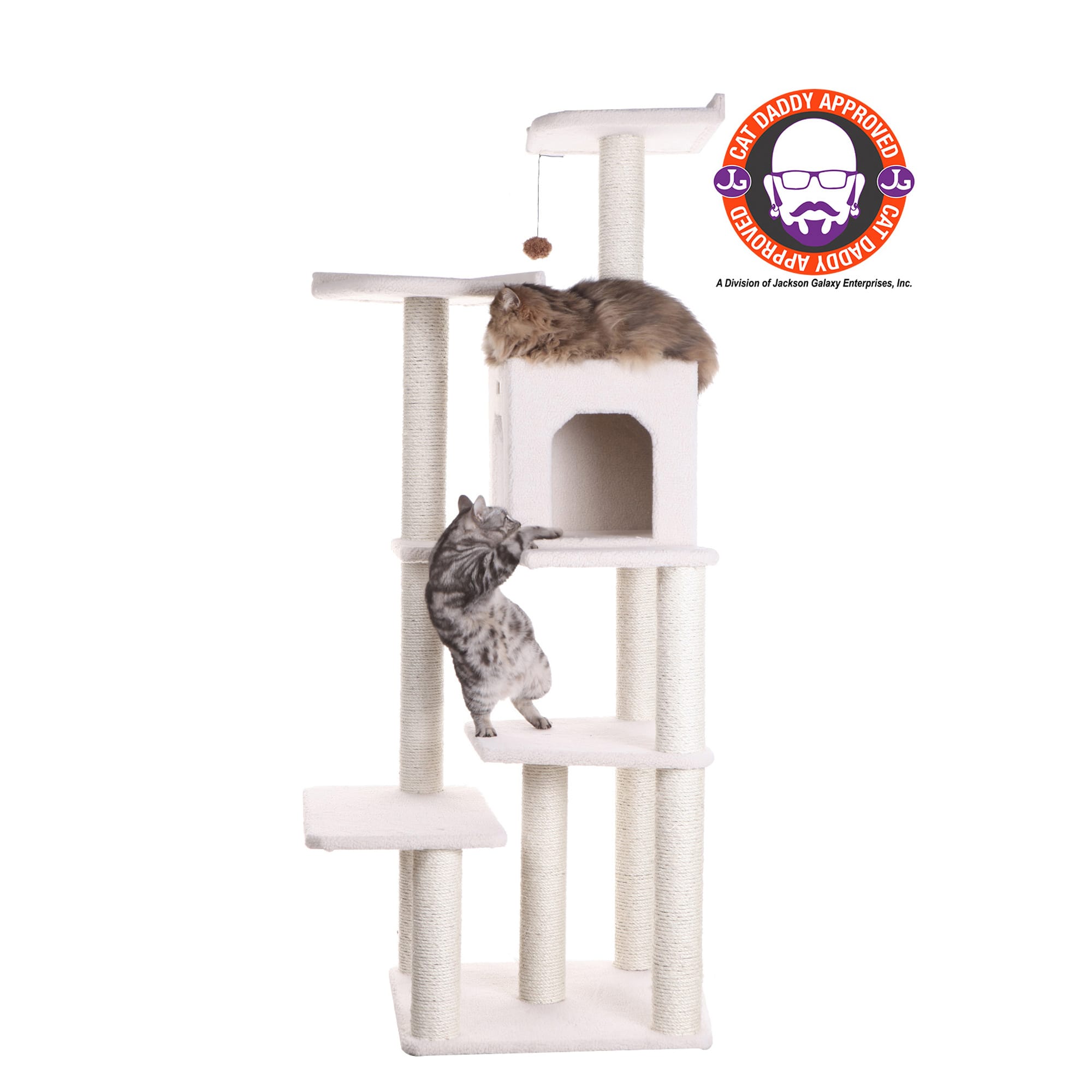 Armarkat 74 Beige Cat Tree with Scratching Posts Perches