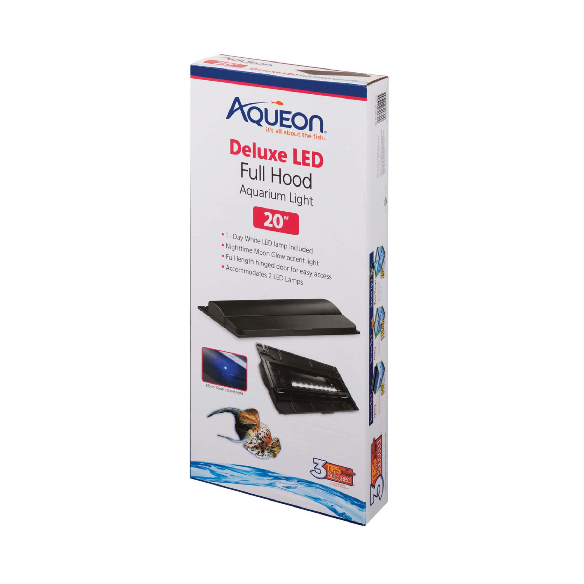 Aqueon Deluxe LED Full Aquarium Hood Black 24