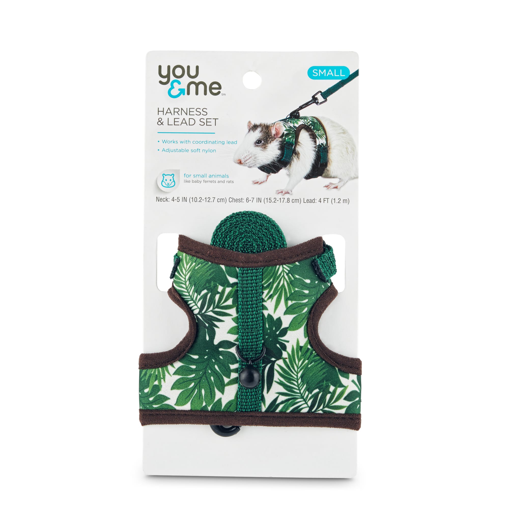 You & Me Tropical Oasis Small Animal Harness and Leash Set, Small