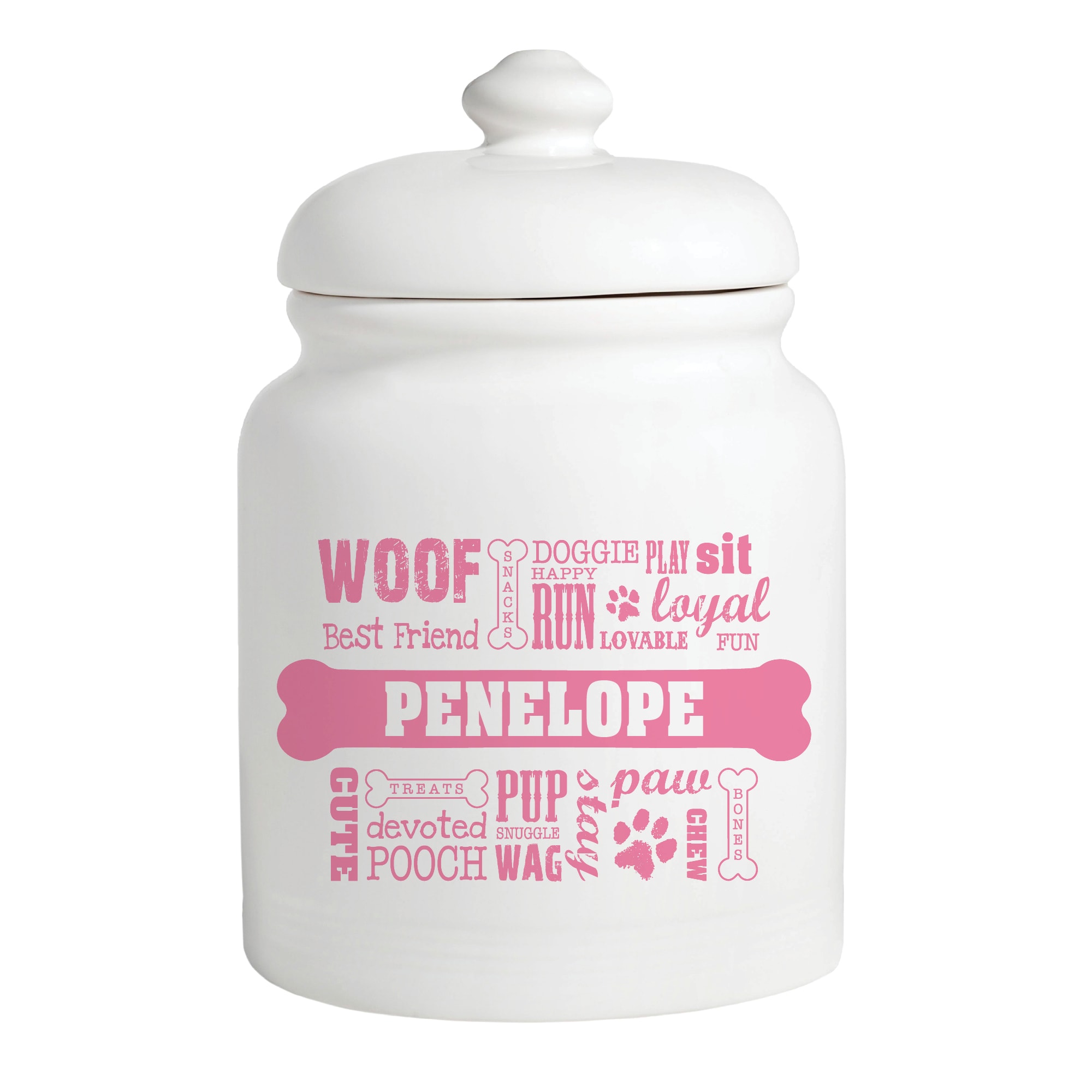 DESIGN YOUR OWN!! PERSONALIZED  Adorable Colorful PET DOG TREAT Jar container 