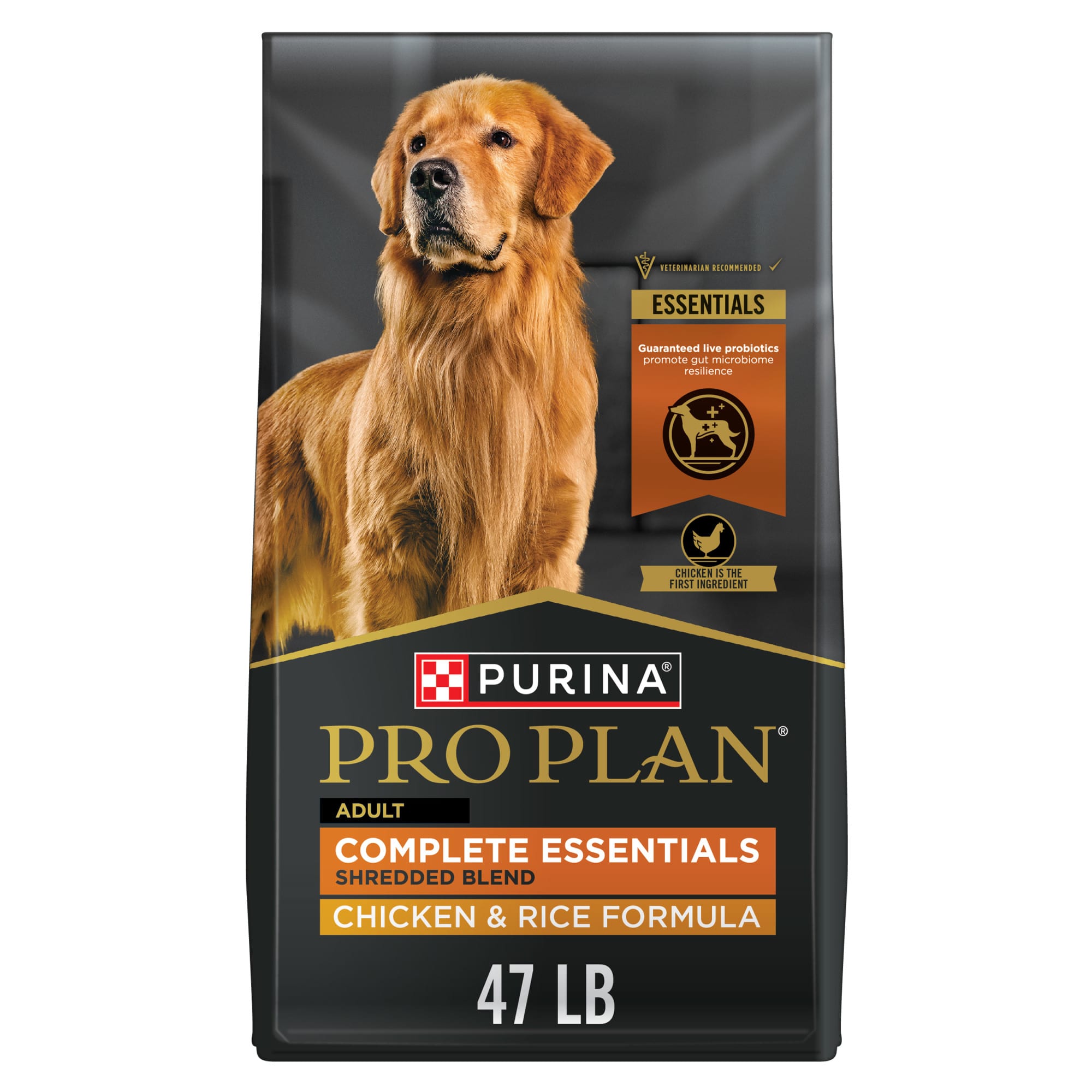 Purina Pro Plan High Protein with Probiotics Shredded Blend Chicken and  Rice Formula Dry Dog Food, 47 lbs.