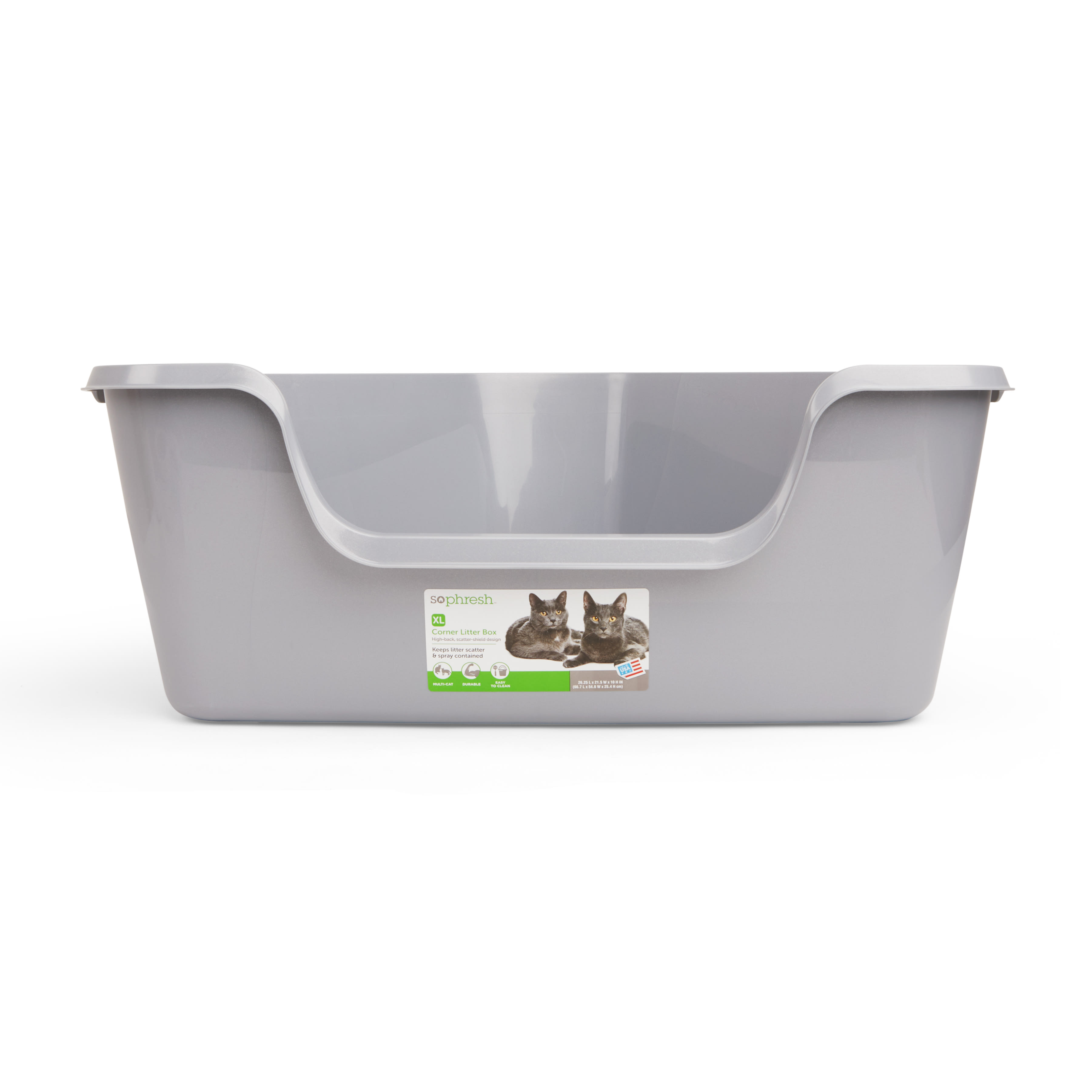 So Phresh High Back Corner Litter Box for Cats Kittens