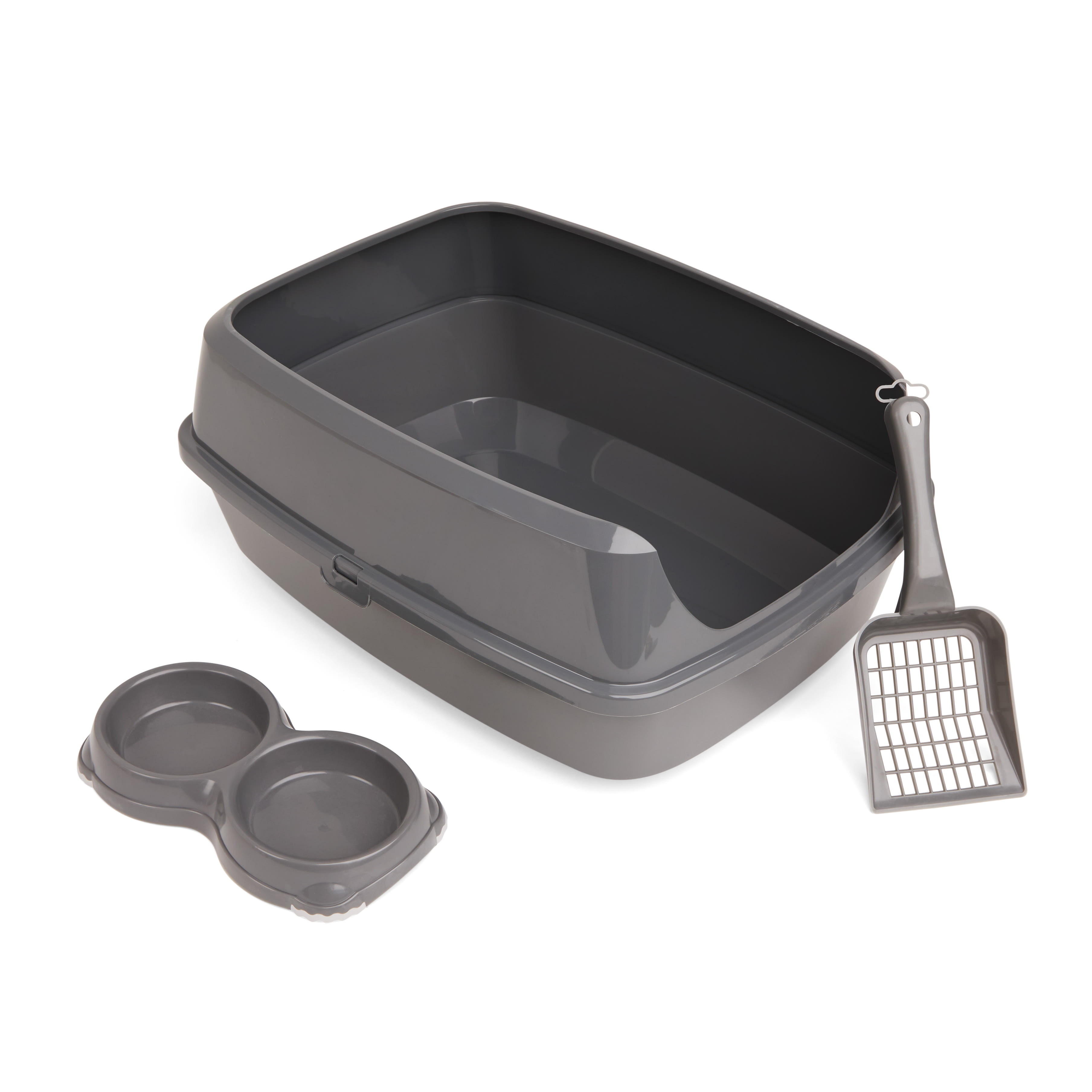 So Phresh Grey Litter Box Starter Bundle, 19.5" L X 14.75" W X 4.25" H