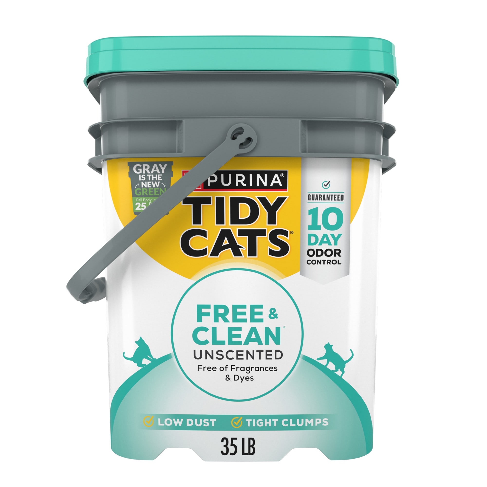 Tidy Cats Free Clean Unscented Clumping Multi Cat Litter 35 lbs