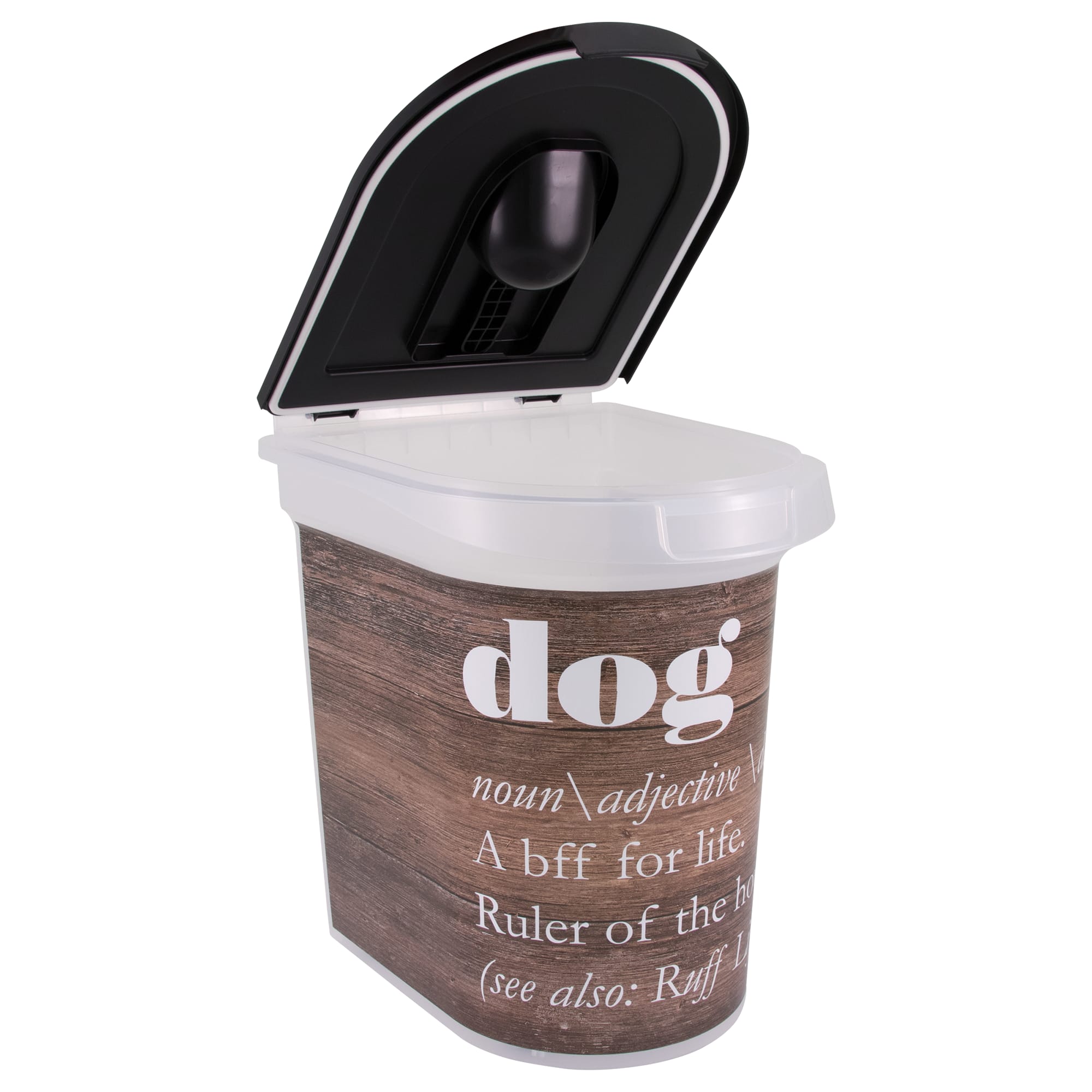 paw prints dog food container