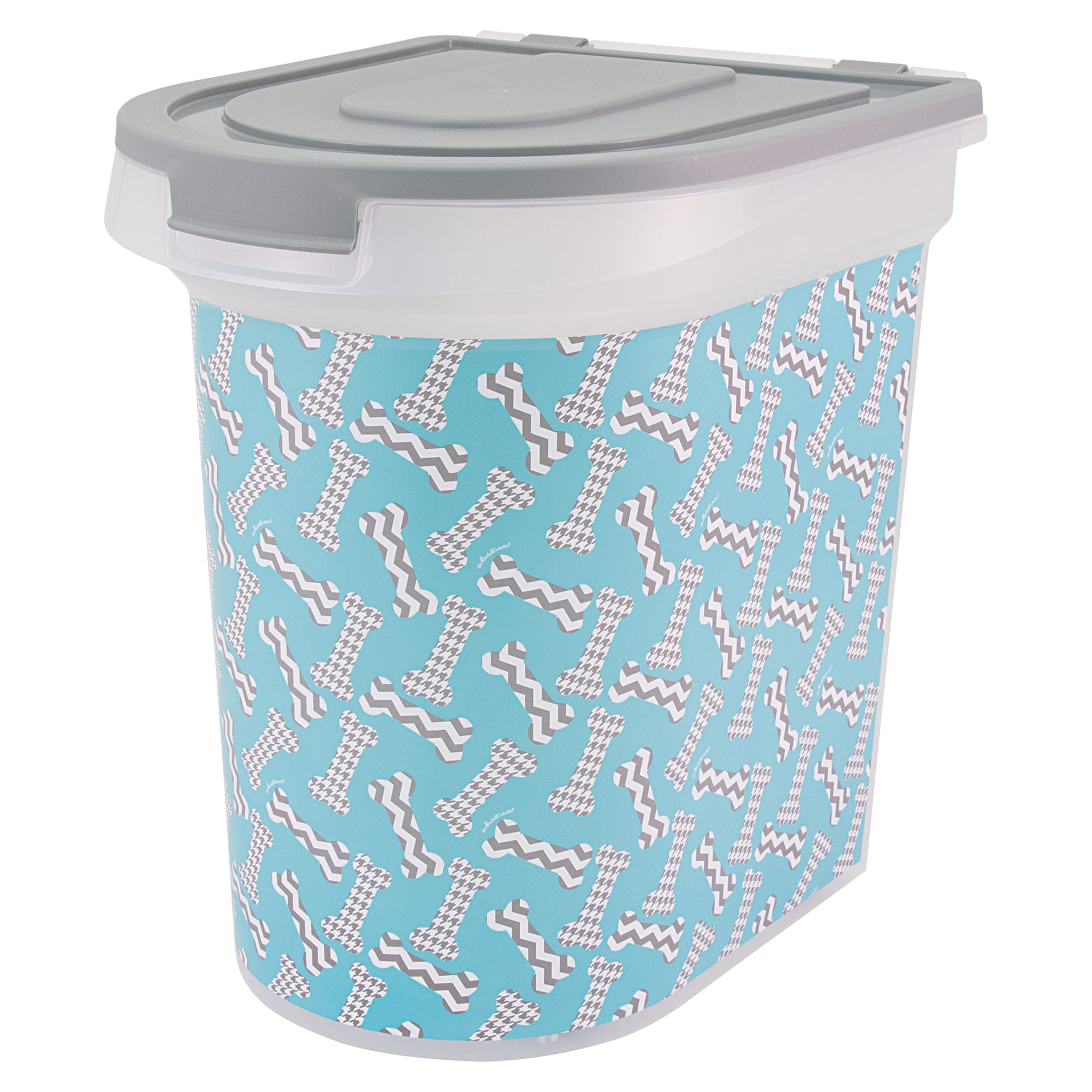 paw prints dog food container