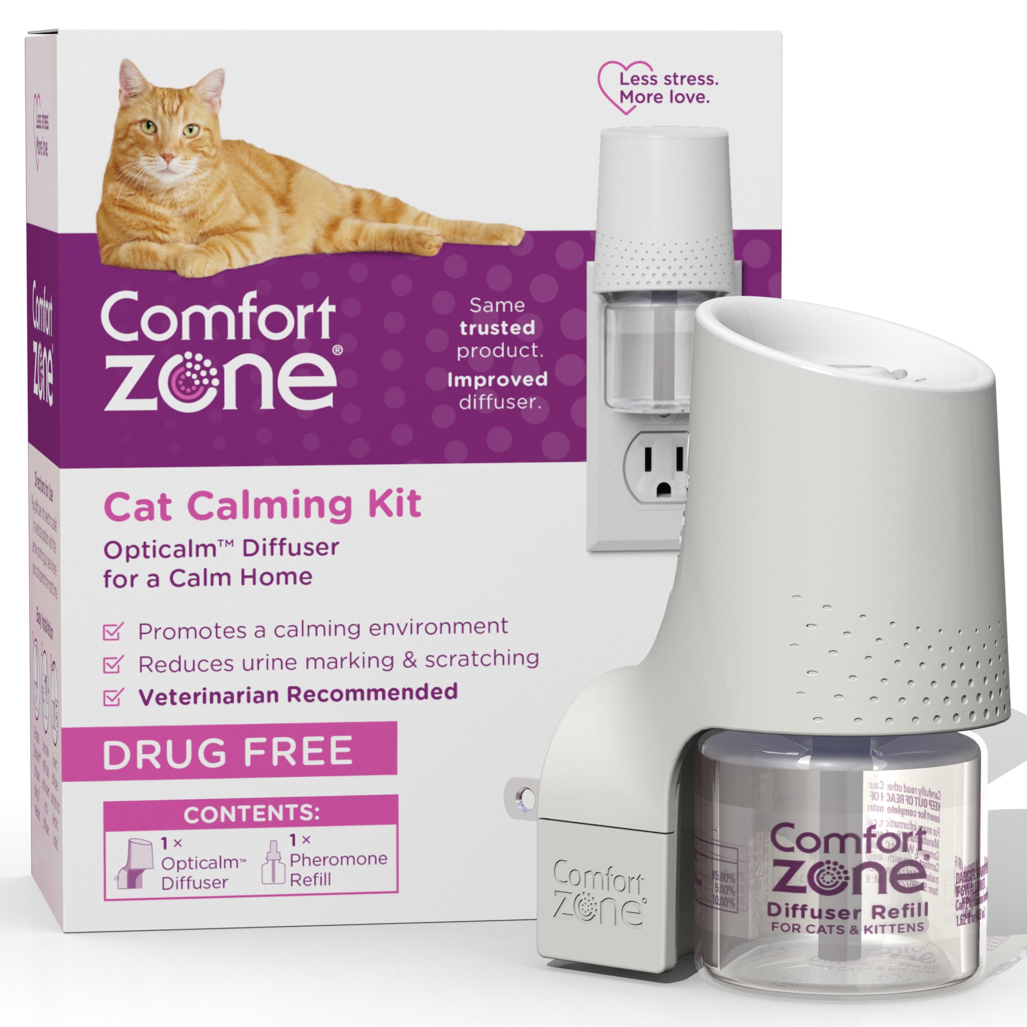 Comfort Zone Calming Diffuser Kit for Cat, 1.62 fl. oz. Petco