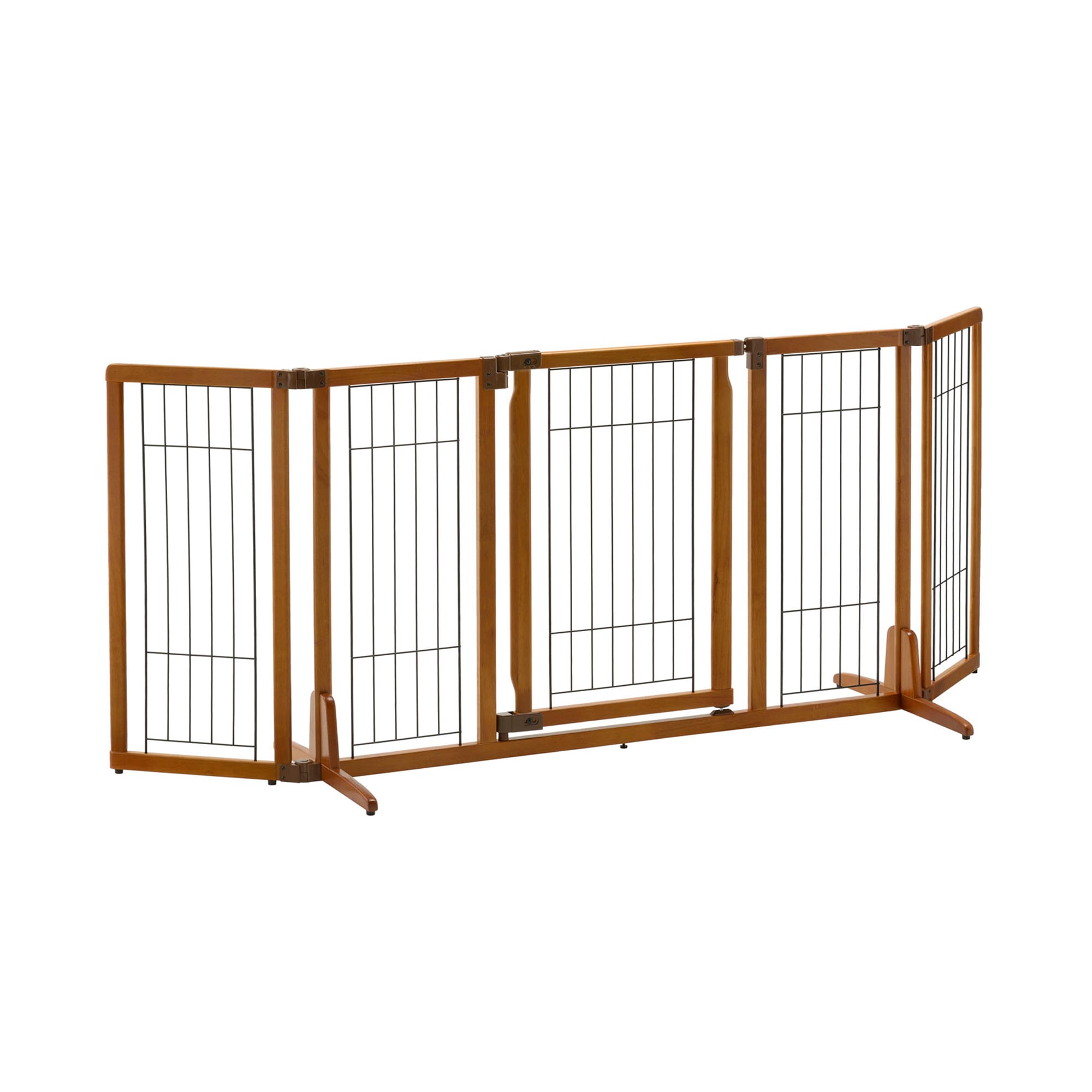Richell Premium Plus Wood Freestanding Pet Gate & Door