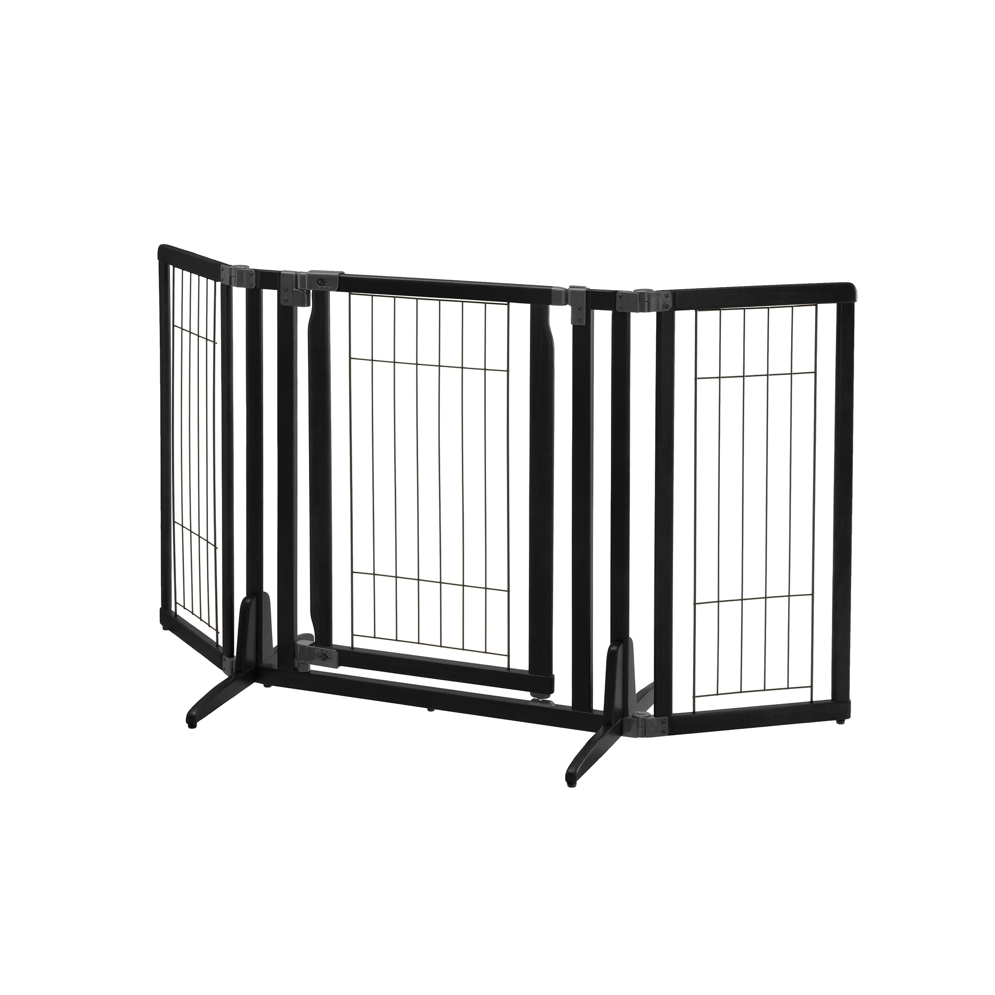 Richell Premium Plus Freestanding Black Pet Gate 63 X 32 X 26 Petco