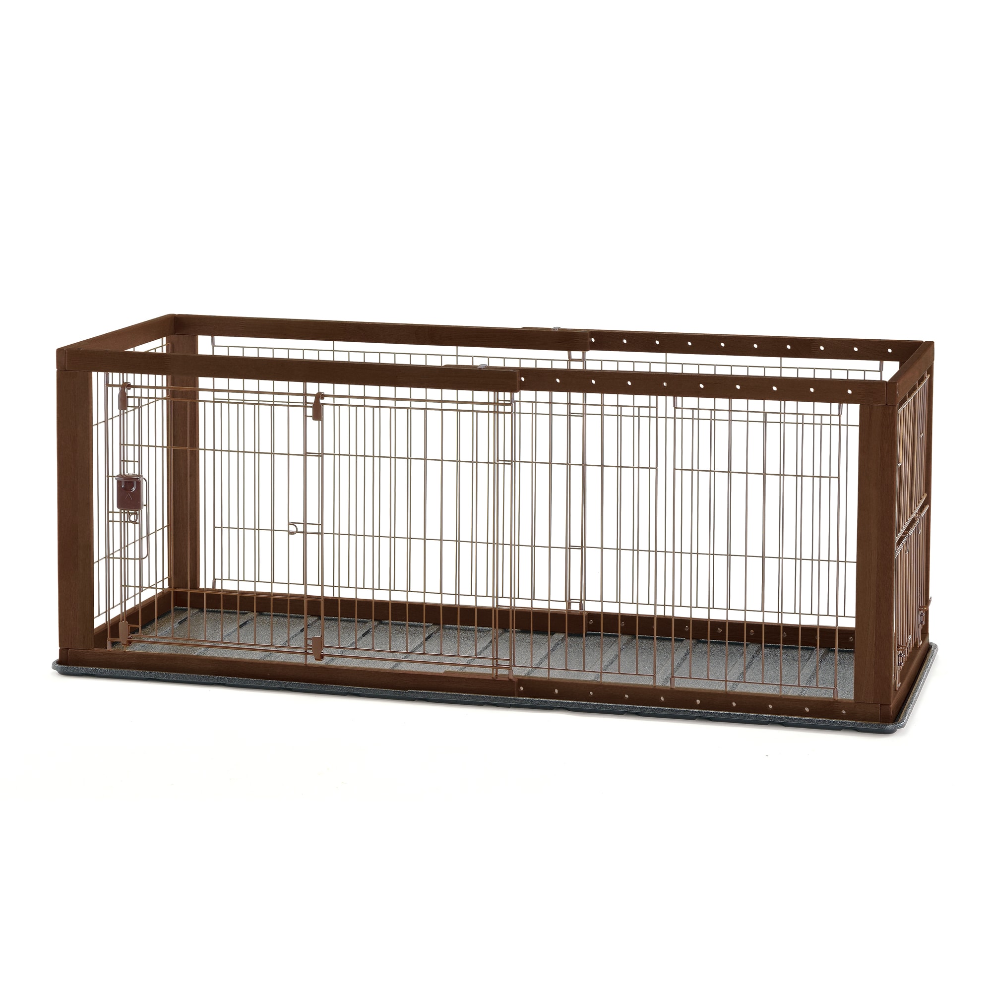 Richell Expandable Pet Crate, Brown, 60.6" L X 24" W X 24.6" H Petco