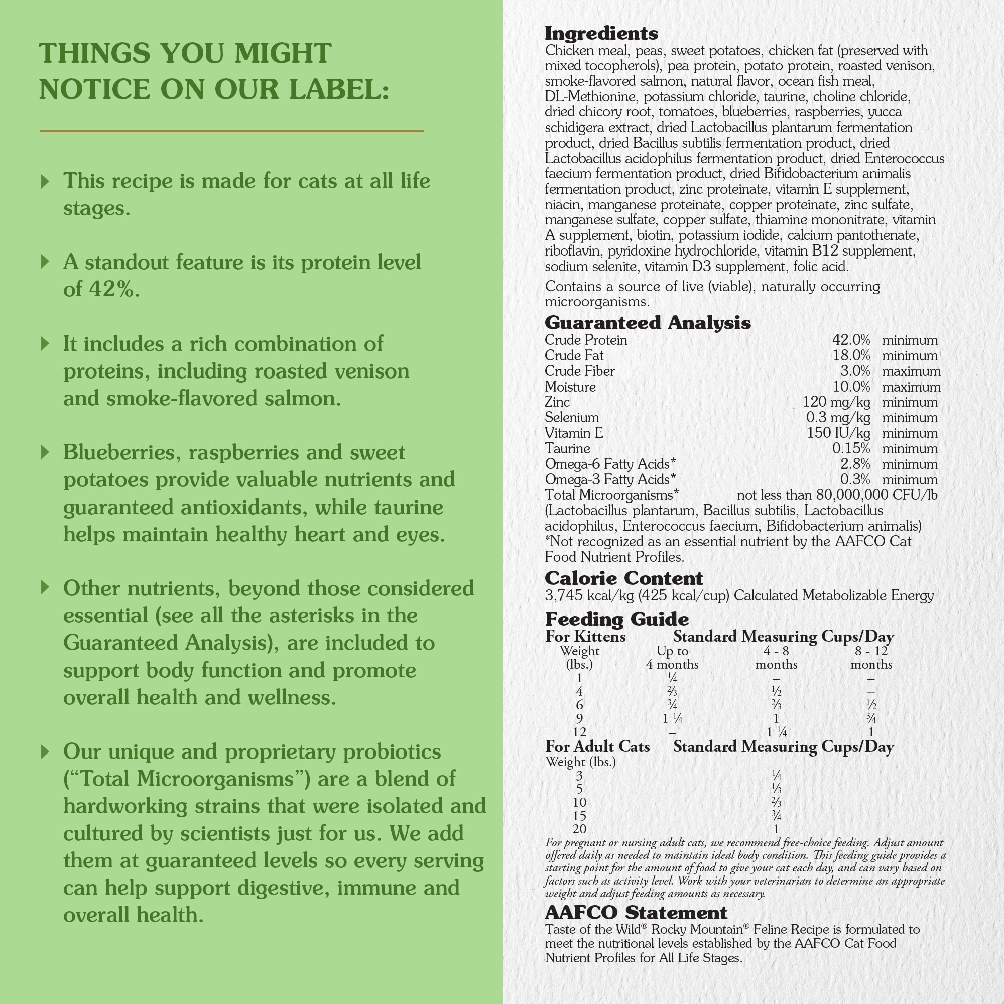 Wild cat 2025 food feeding guide