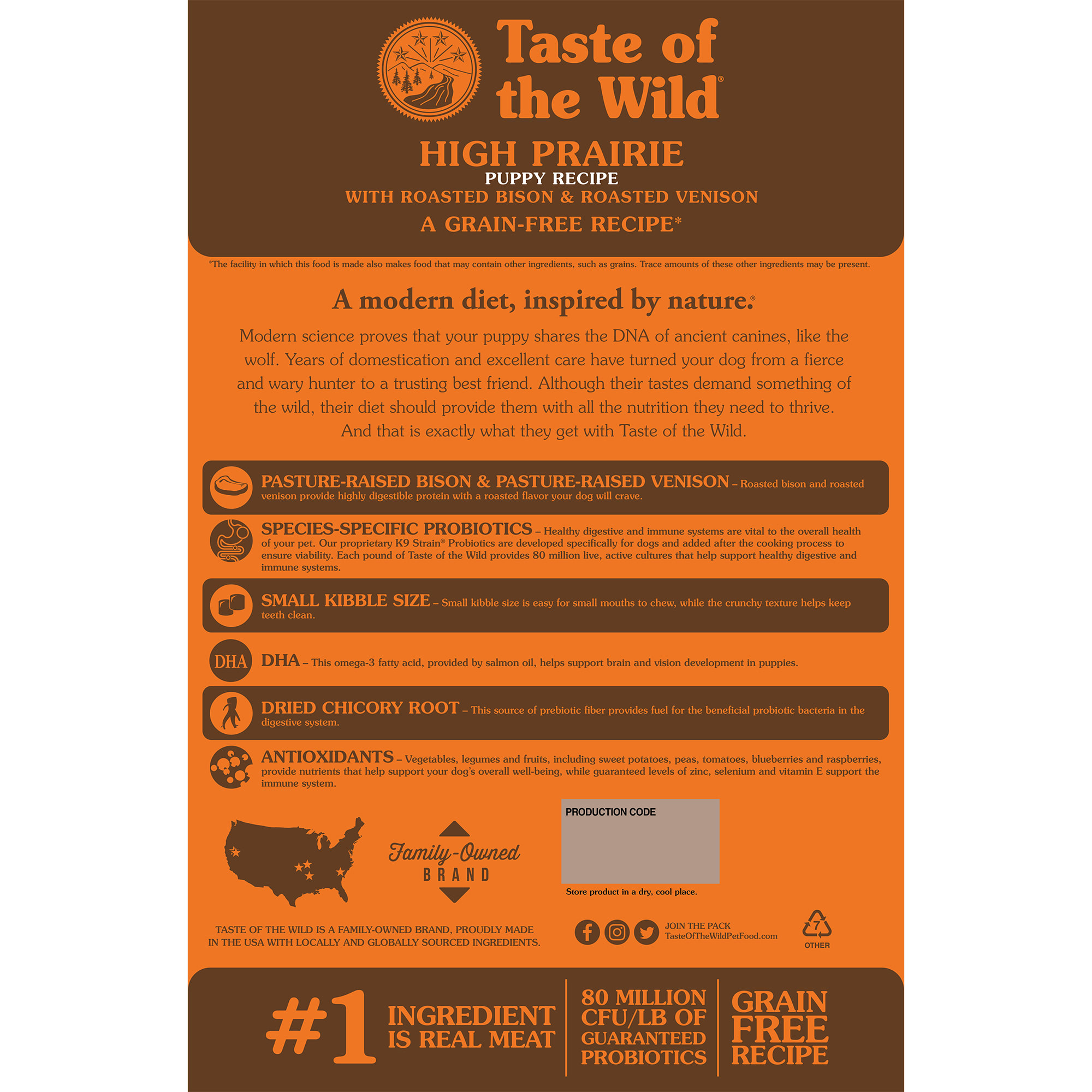 Taste Of The Wild High Prairie Puppy Bisonte y Venado