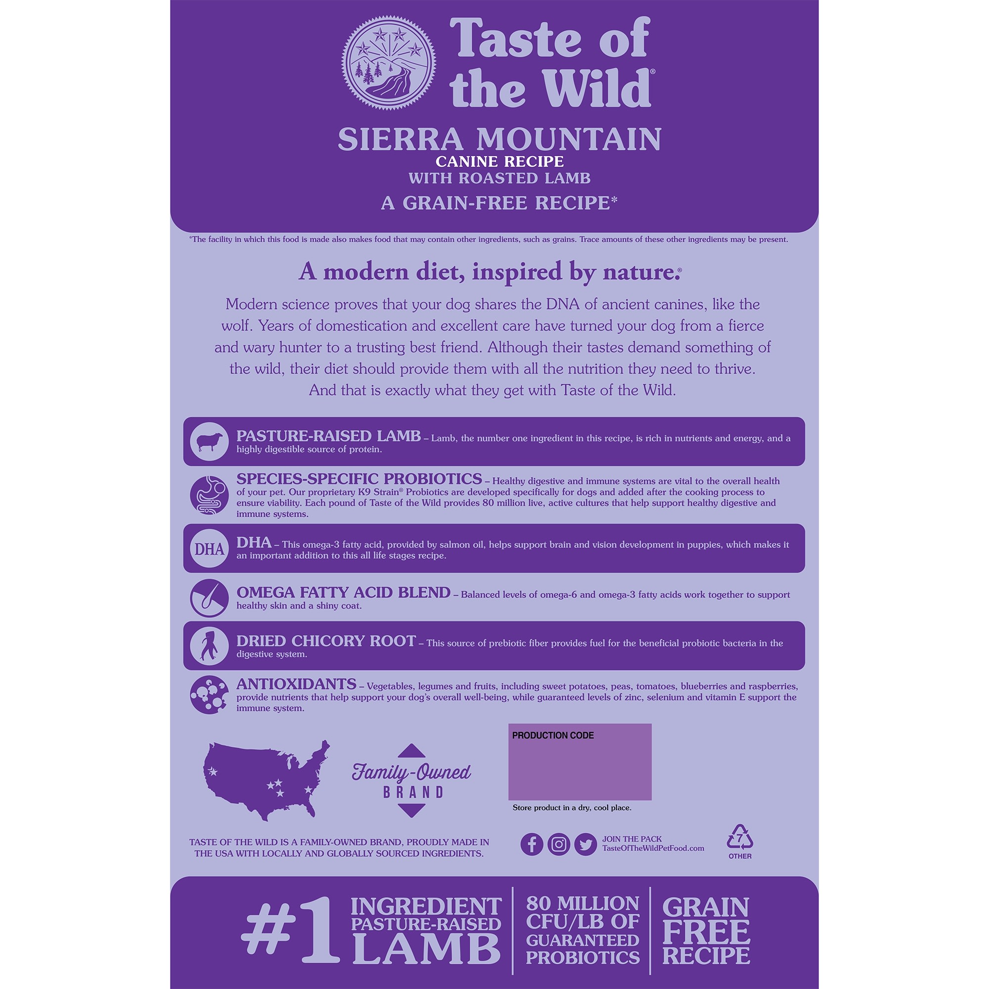 Taste of the wild cheap lamb dog food ingredients