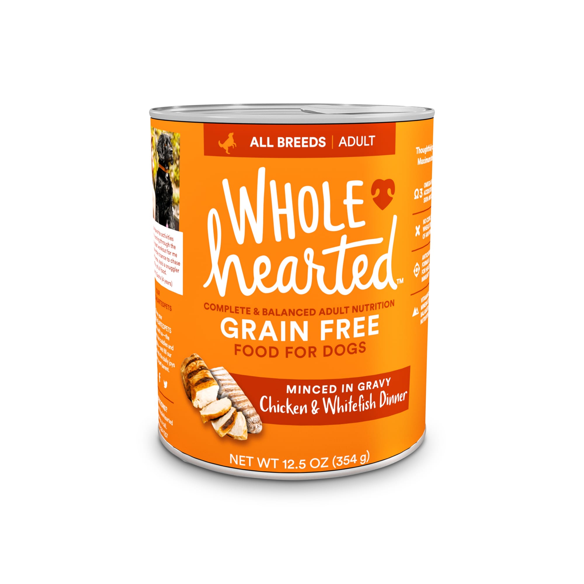 WholeHearted Grain-Free Adult Chicken and Whitefish Dinner Wet Dog Food, 12.5 oz.