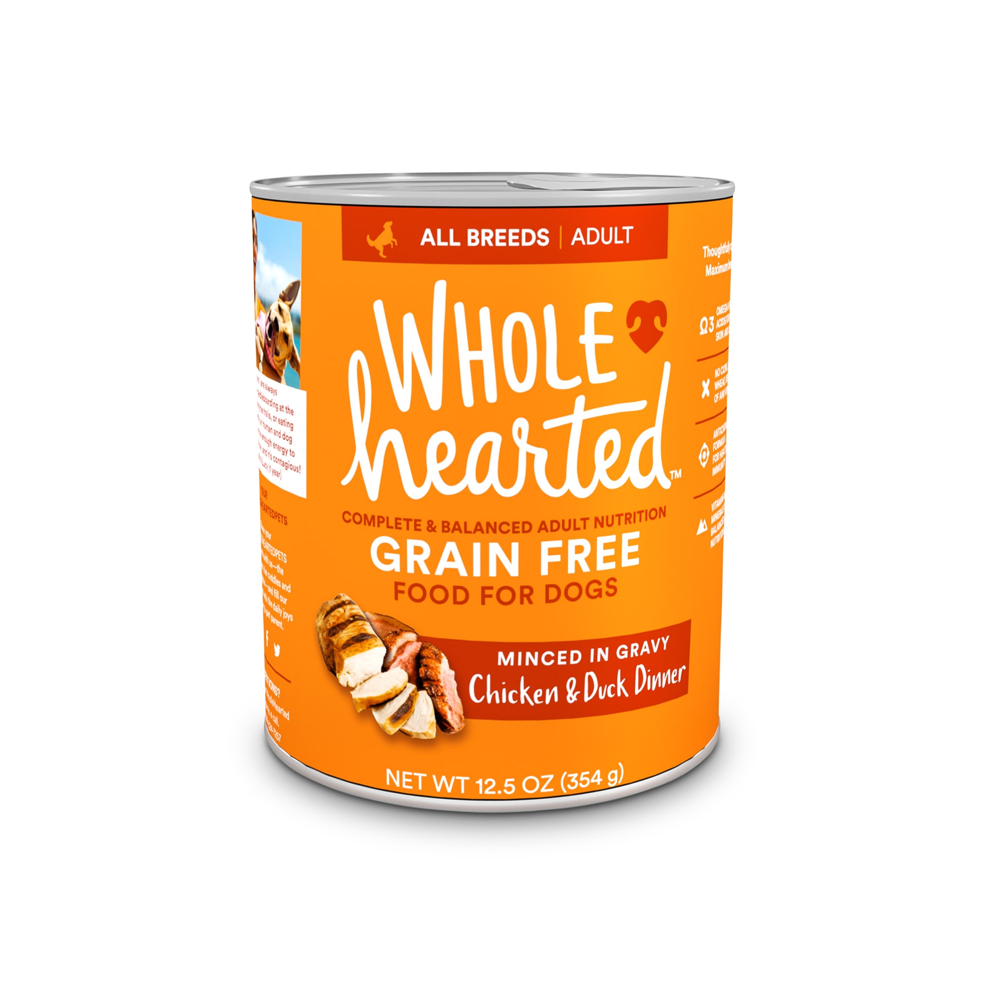 WholeHearted Grain-Free Adult Chicken and Duck Dinner Wet Dog Food, 12.5 oz.