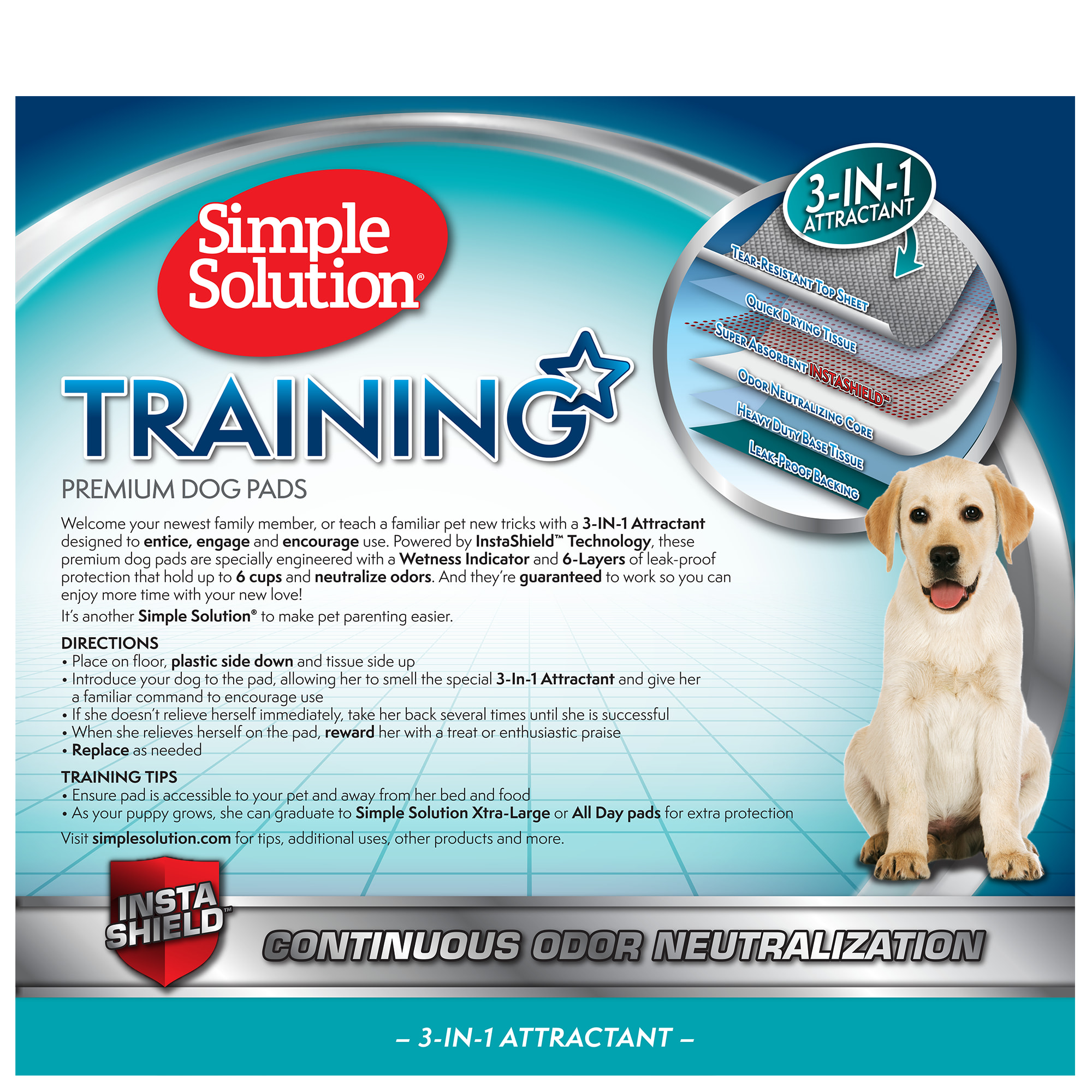 Simple solution washable outlet training & travel pad