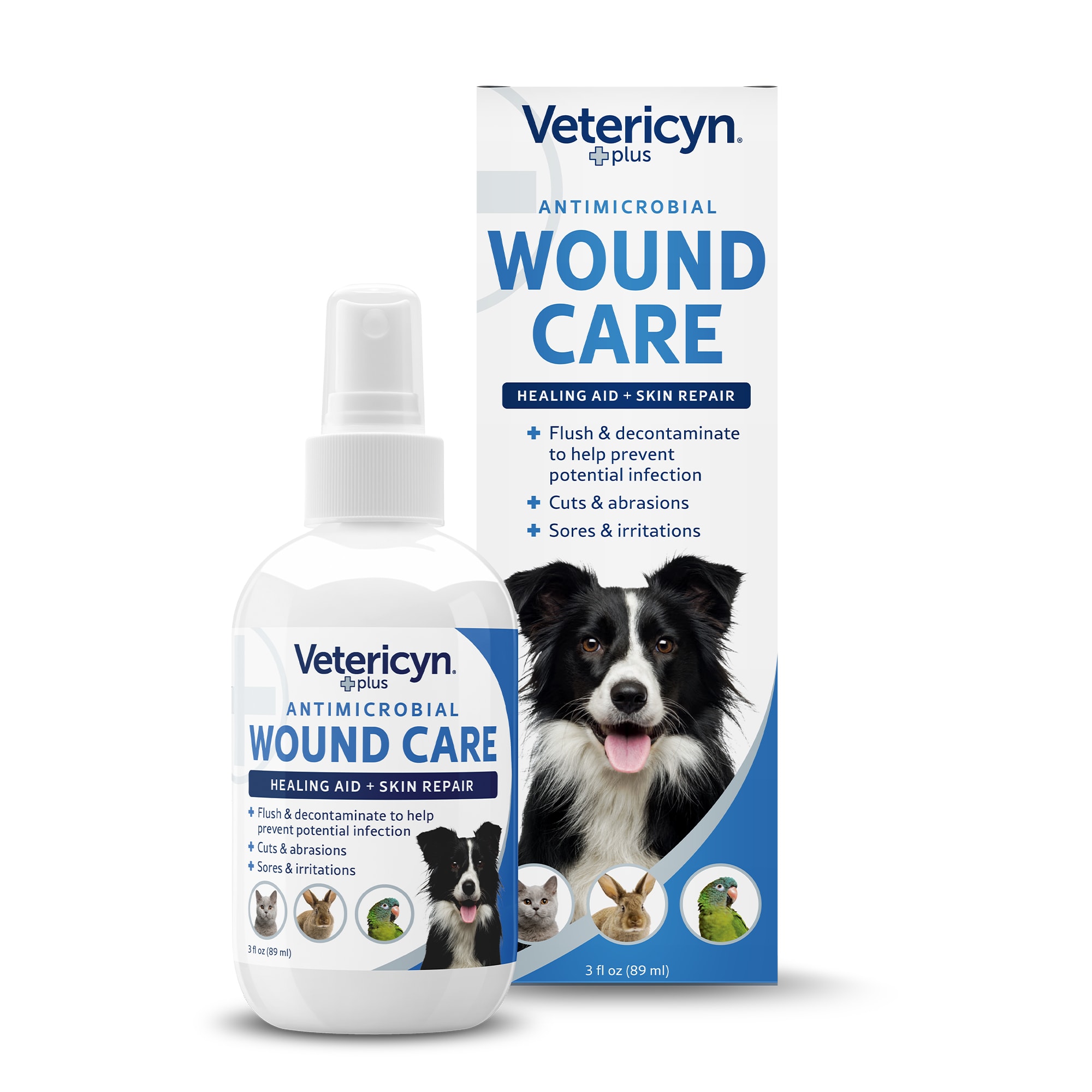 Saline solution to clean dog outlet wounds