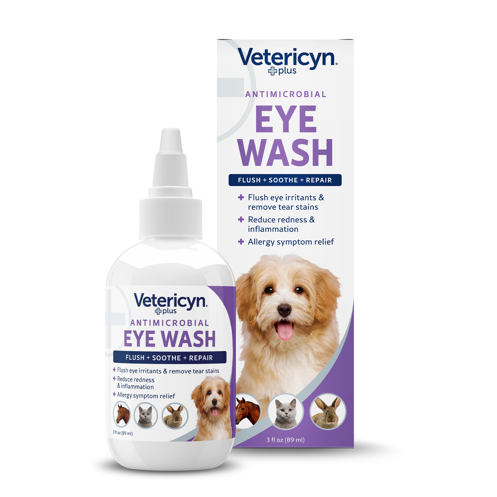 Vetericyn Plus Antimicrobial Pet Eye Wash, 3 fl. oz. | Petco