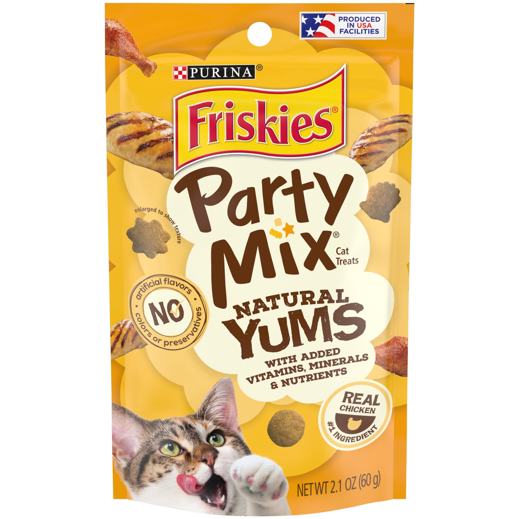 Friskies Party Mix Natural Yums With Real Chicken & Vitamins, Minerals ...