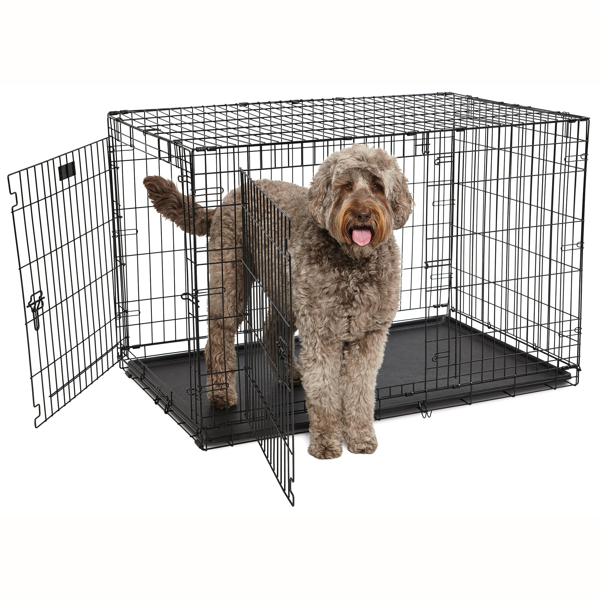 Midwest Contour Double Door Folding Dog Crate, 48.5" L X 30.8" W X 32