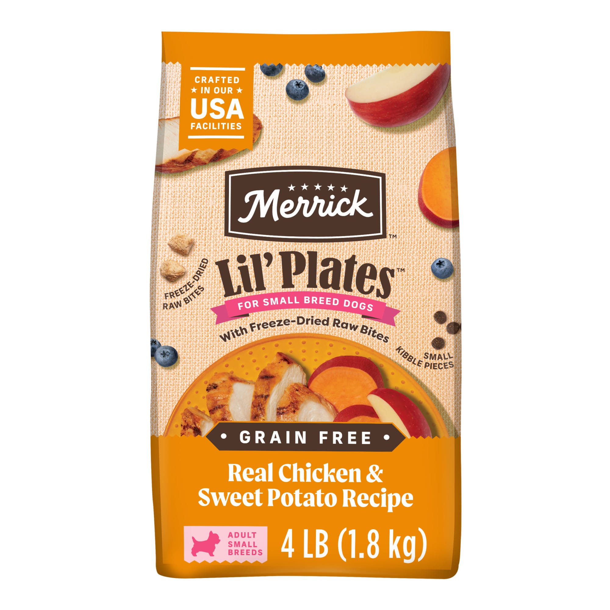 Merrick Lil Plates with Raw Bites Grain Free Chicken and Sweet Potato