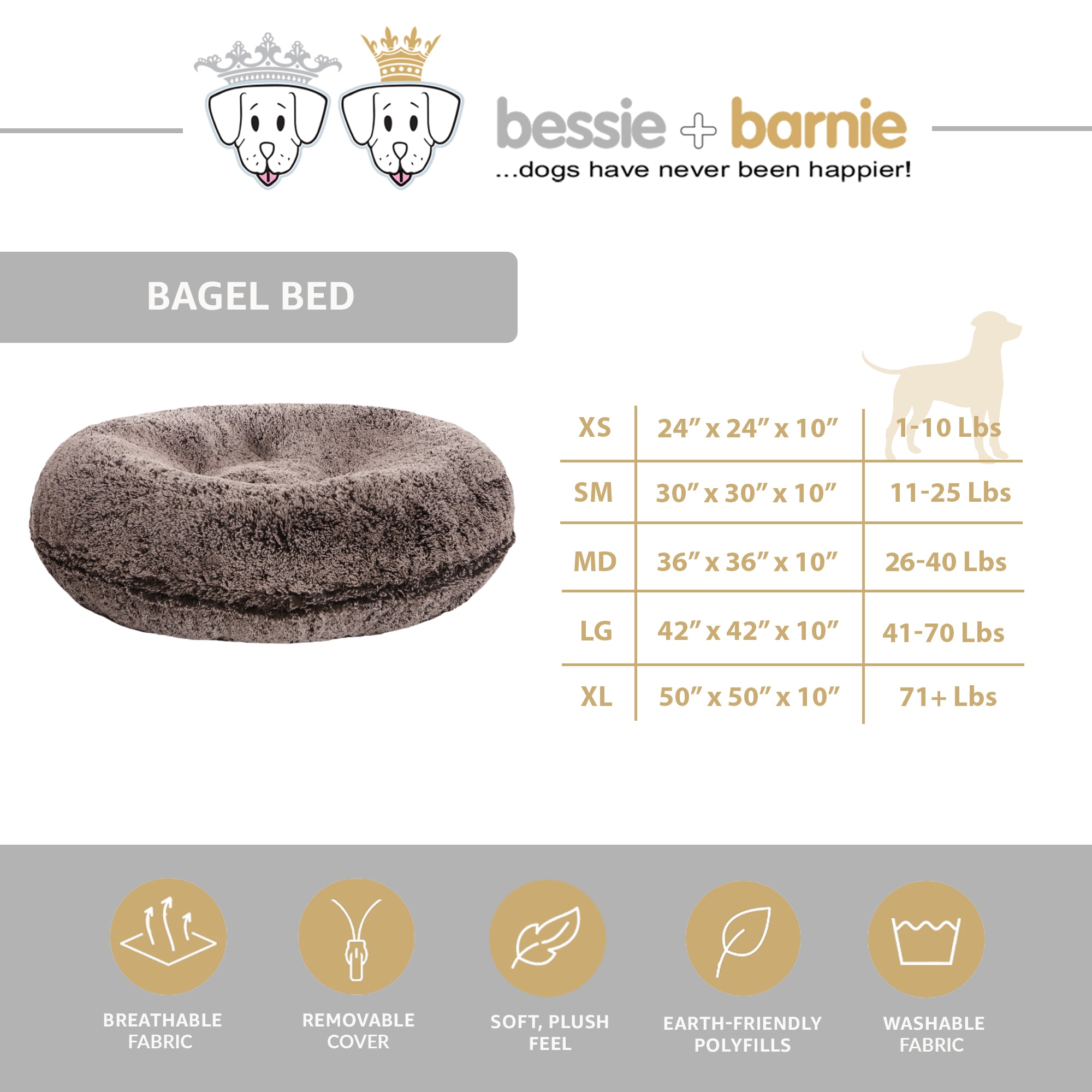 Bessie and barnie outlet bagel dog bed