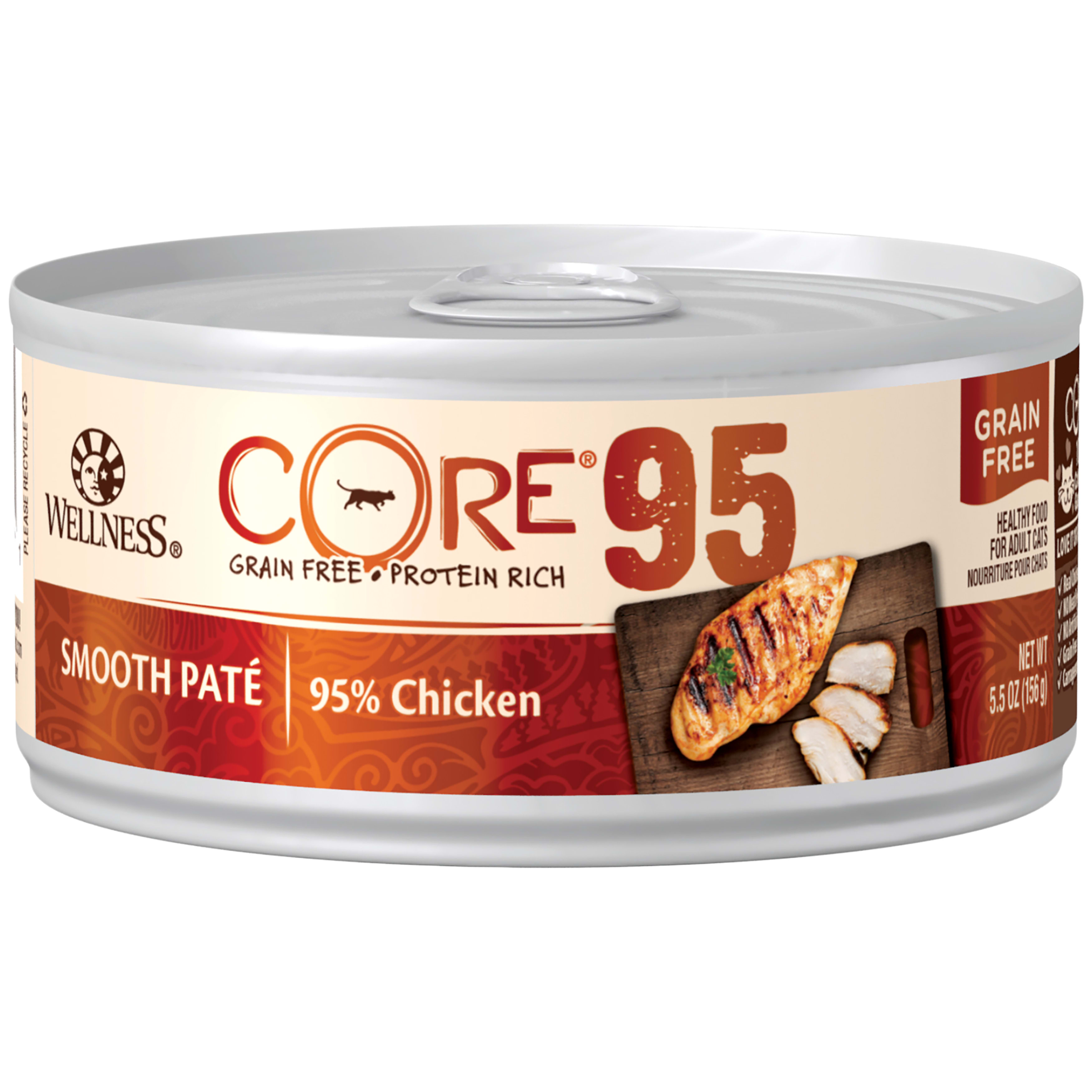 Wellness CORE 95 Natural Grain Free Chicken Wet Cat Food 5.5 oz