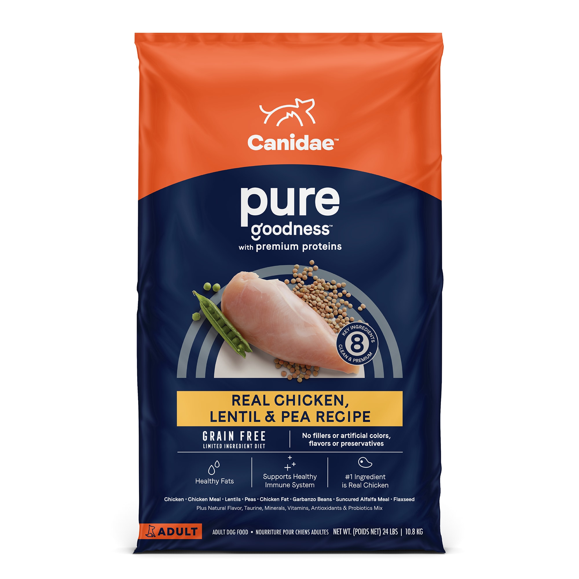 Canidae Pure Chicken Lentil Pea Grain Free Dog Food 4 lbs