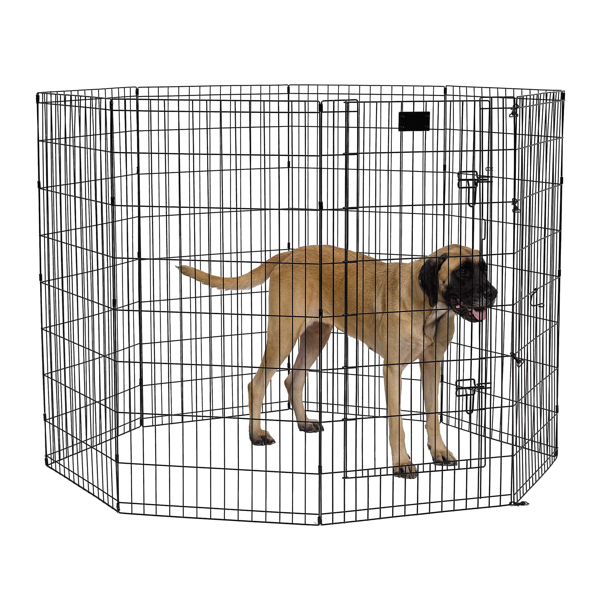 Midwest Black E Coat Exercise Pen w Door for Dogs 24