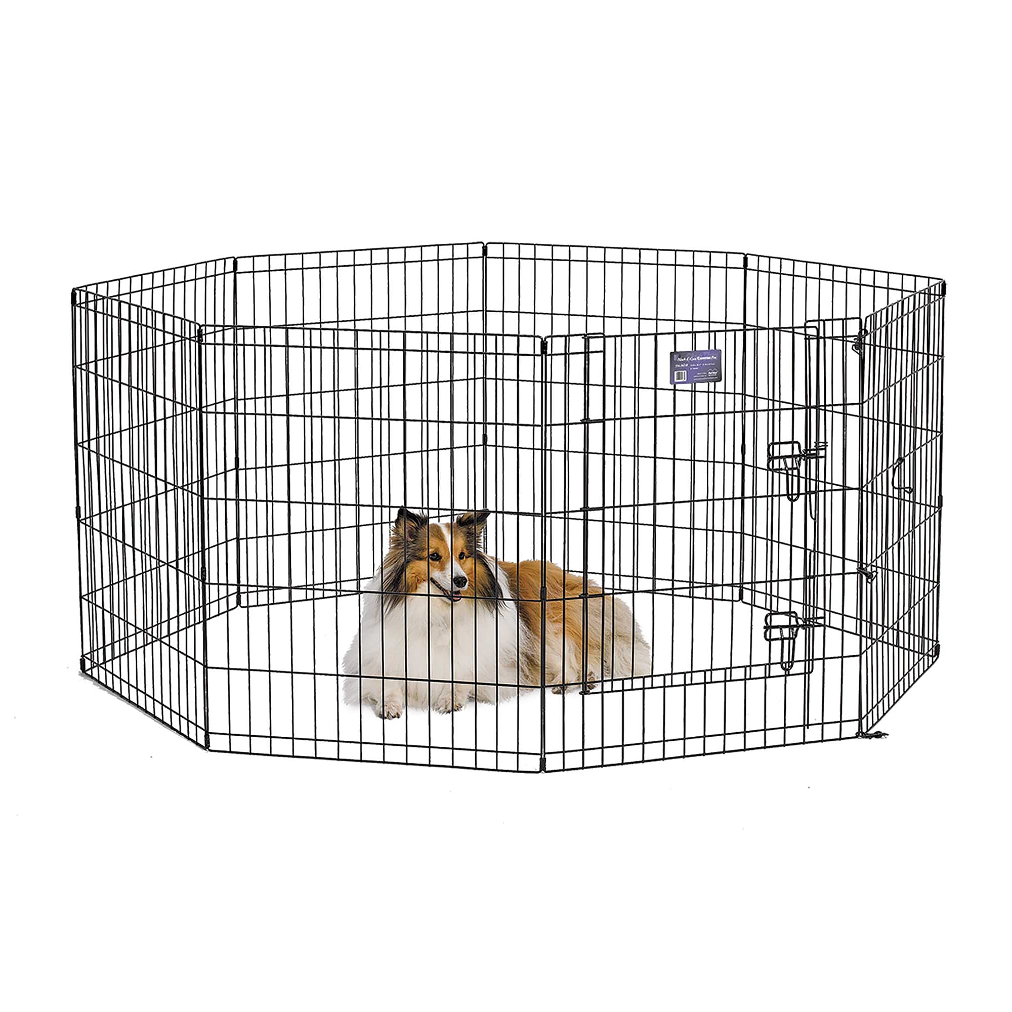 Midwest Black E Coat Exercise Pen w Door for Dogs 30 H