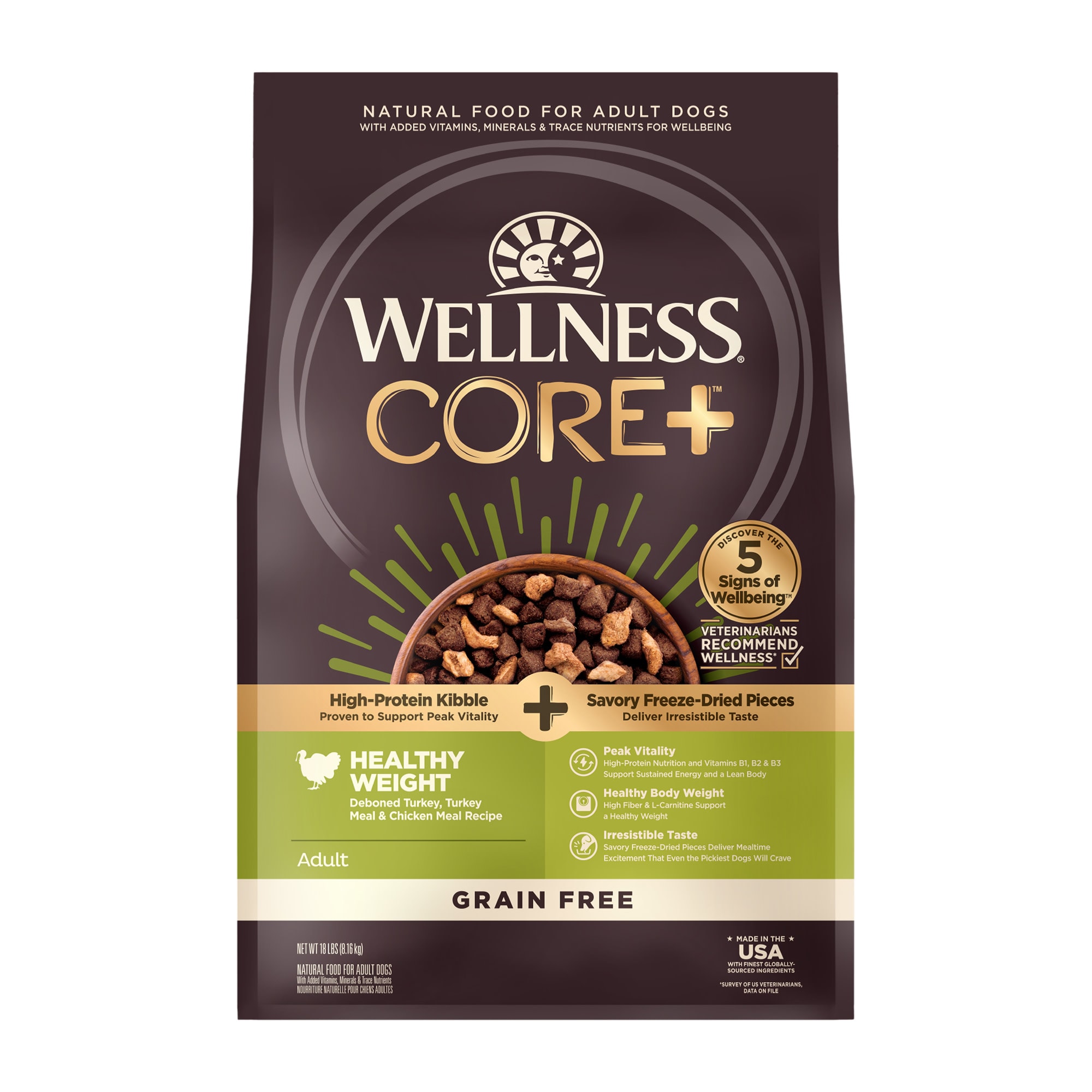 Wellness core healthy on sale weight dog food