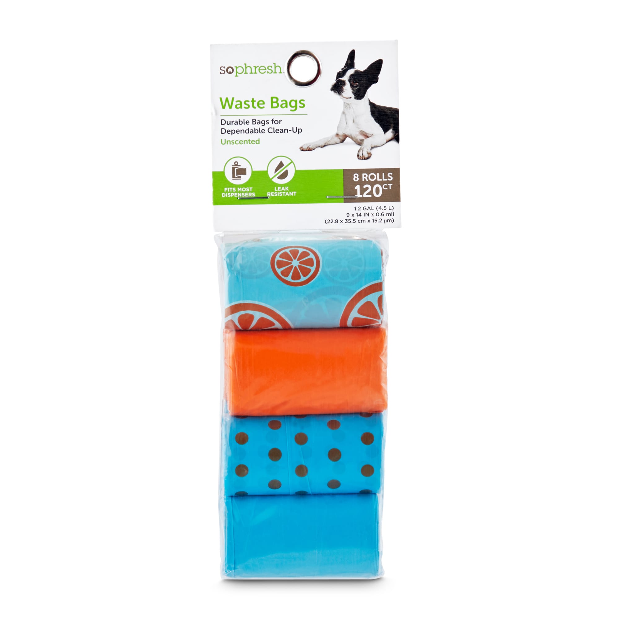 So Phresh Orange and Blue PolkaDot Dog Waste Bags, Count of 120 Petco
