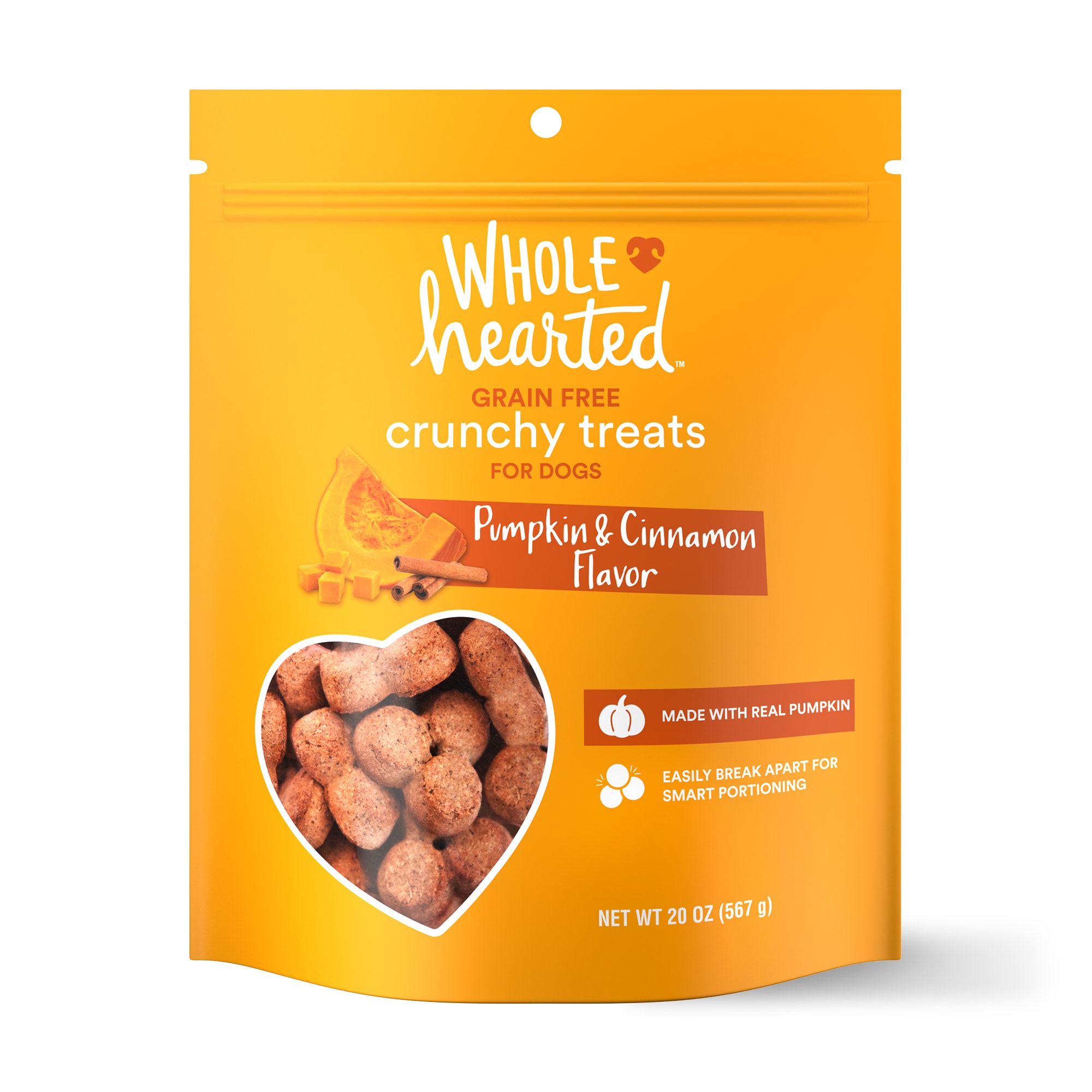 WholeHearted Grain Free Pumpkin Biscuit Dog Treats 10 oz