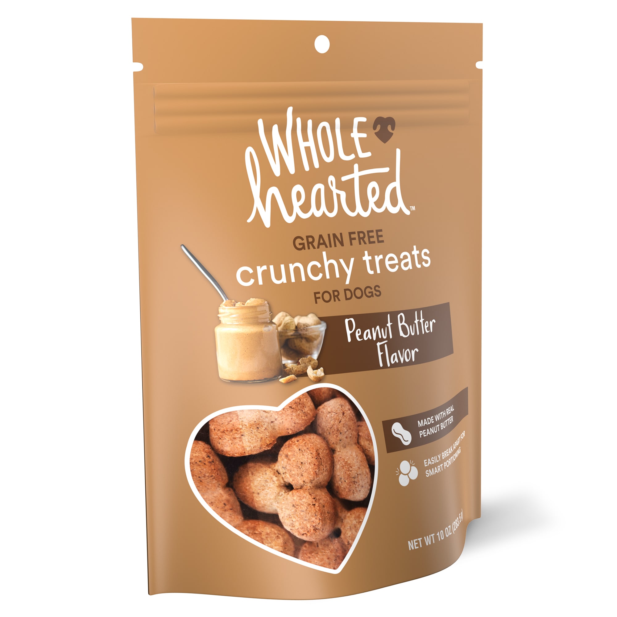 WholeHearted Grain Free Peanut Butter Crunchy Dog Treats 20 oz