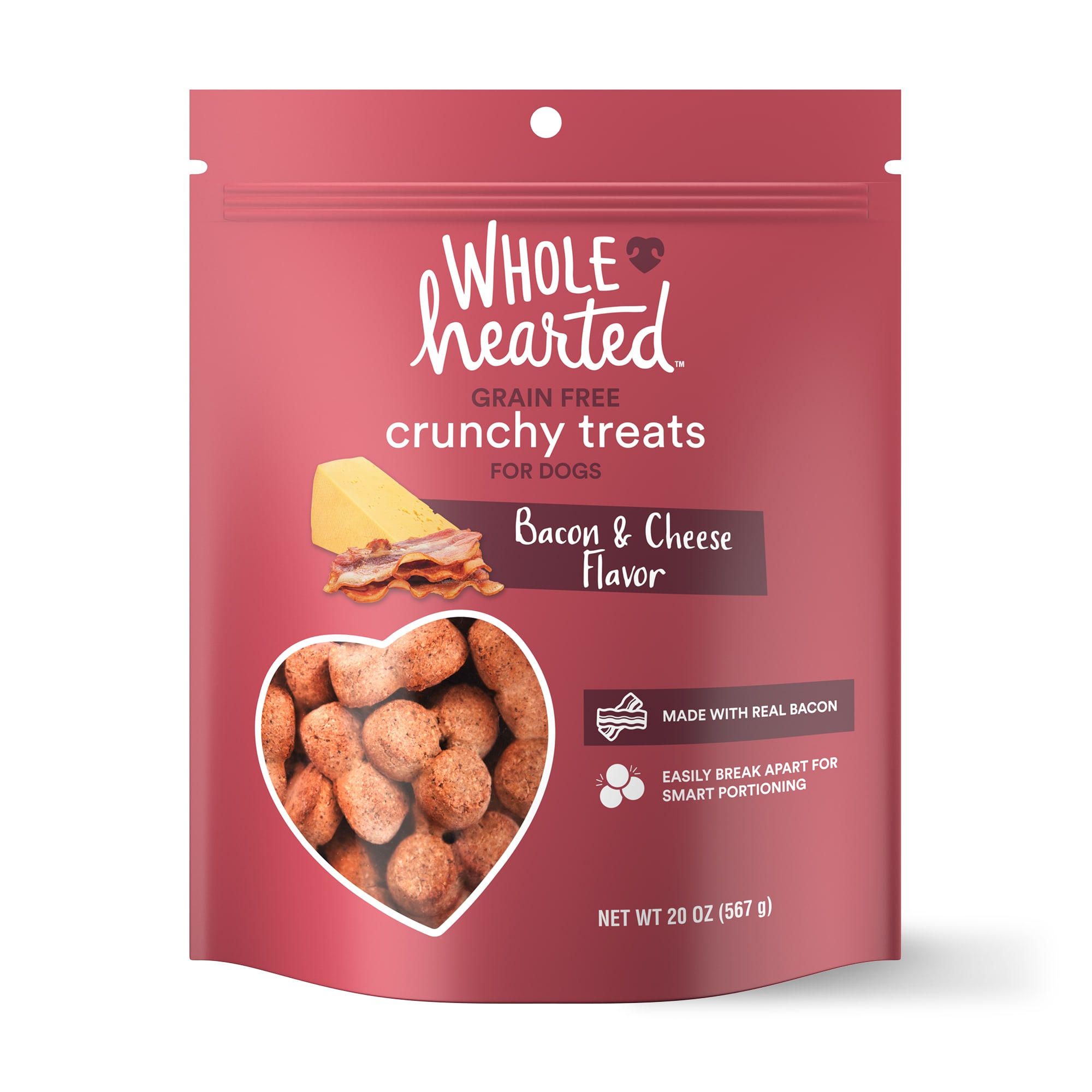 WholeHearted Grain Free Bacon Cheese Dog Treats 40 oz