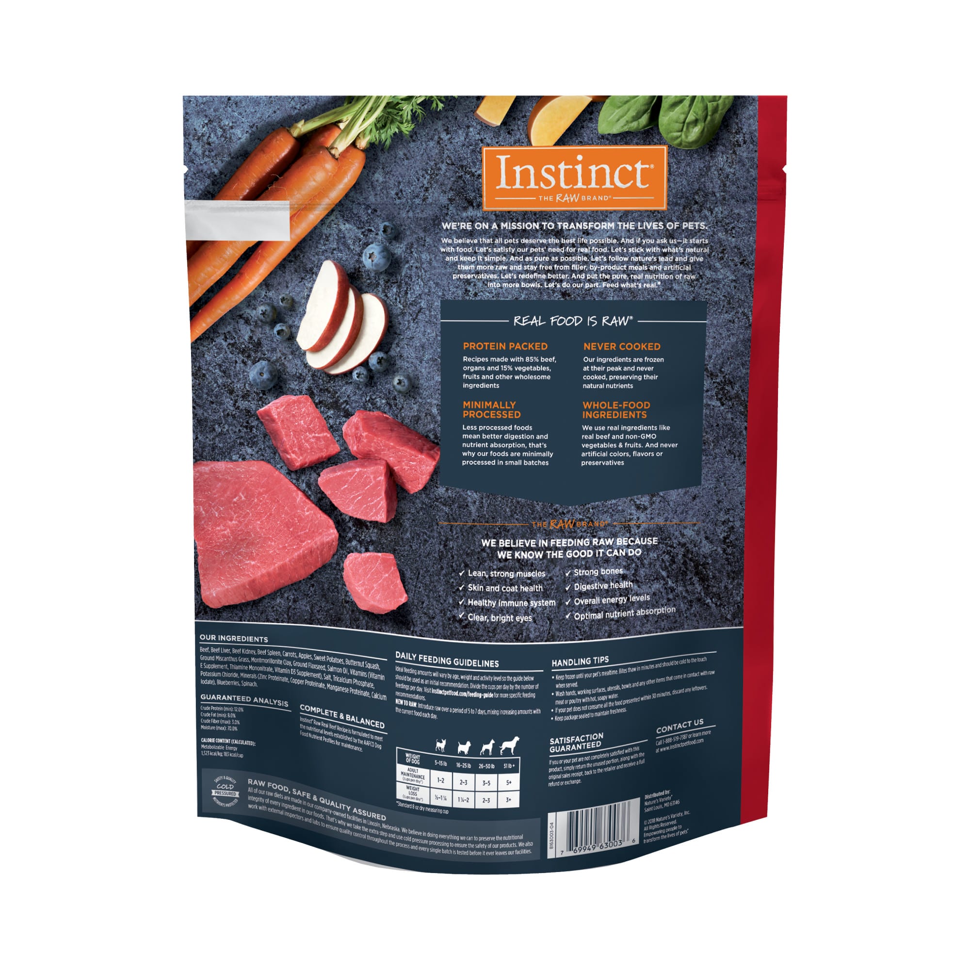 Instinct raw store venison dog food