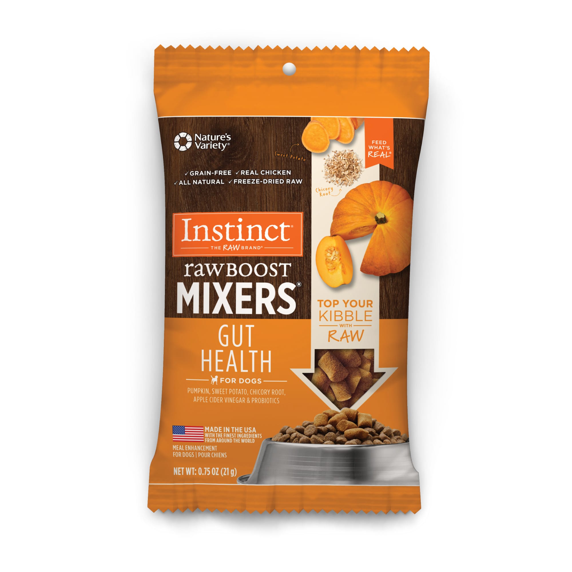 Instinct FreezeDried Raw Boost Mixers GrainFree Gut Health Recipe Dog
