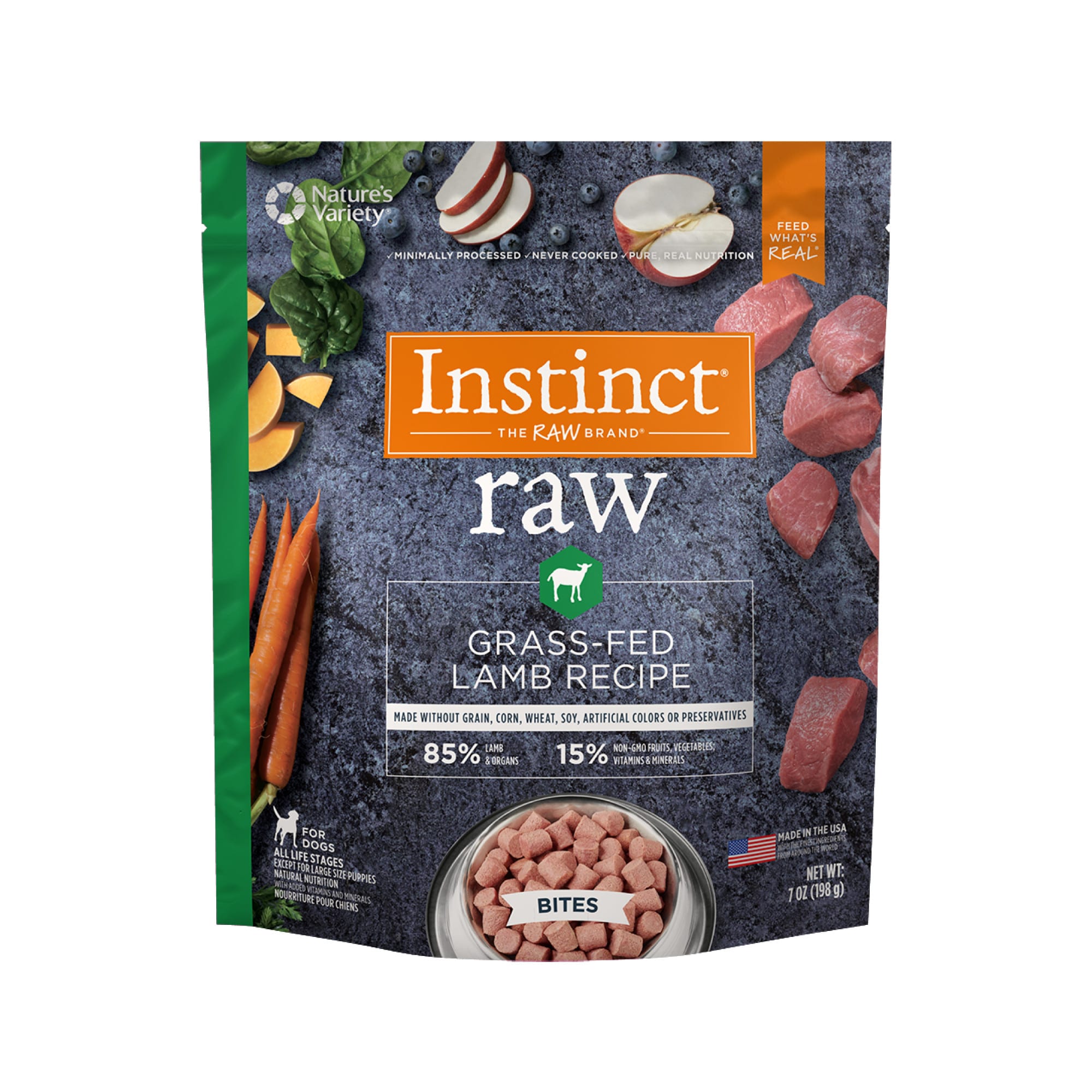 instinct frozen raw dog food