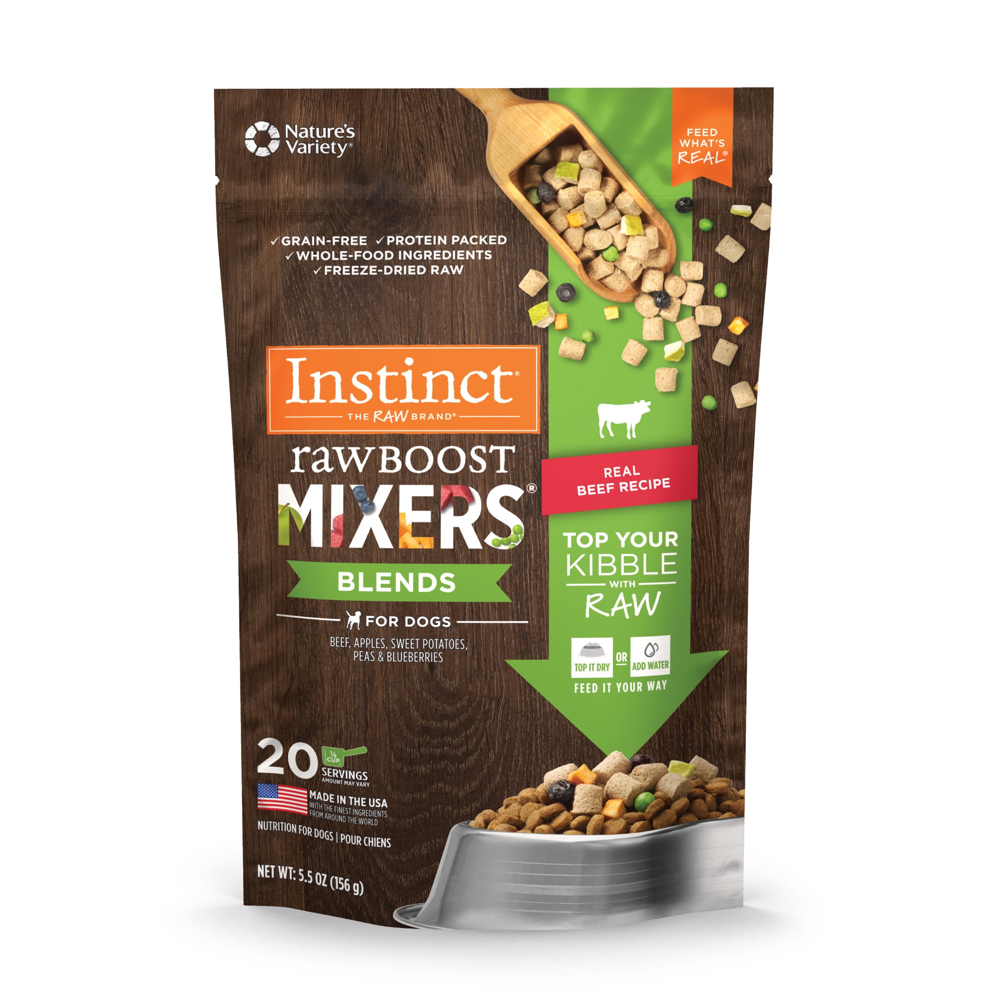 UPC 769949601395 product image for Instinct Freeze-Dried Raw Boost Mixers Blends Grain-Free Real Beef Recipe Dog Fo | upcitemdb.com