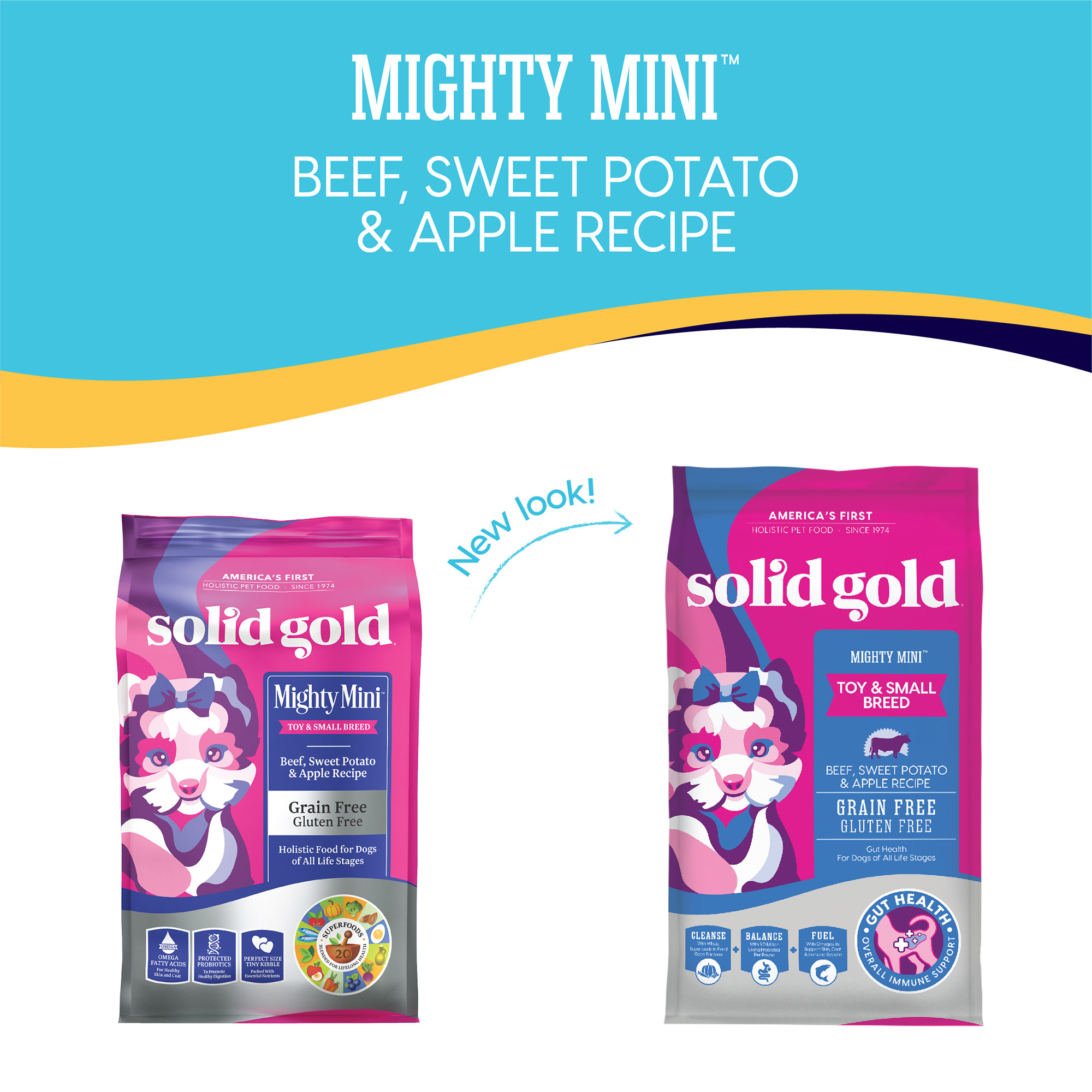 Solid Gold Mighty Mini Beef Sweet Potato Adult Dry Dog Food, 11