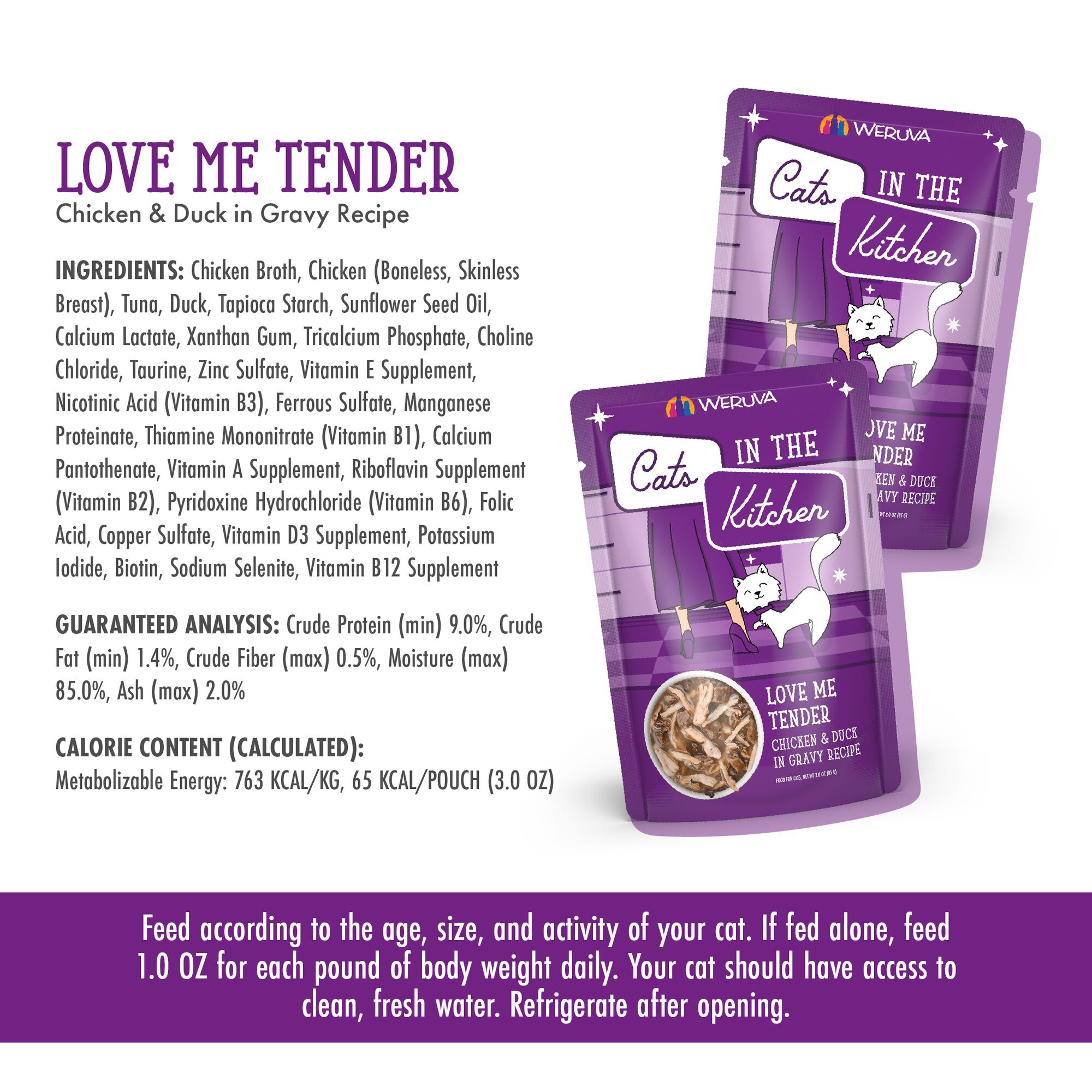 Cats in the Kitchen Originals Love Me Tender Chicken \u0026 Duck in Gravy Recipe  Wet Cat Food, 3 oz., Case of 12 | Petco, image size:2000x2000