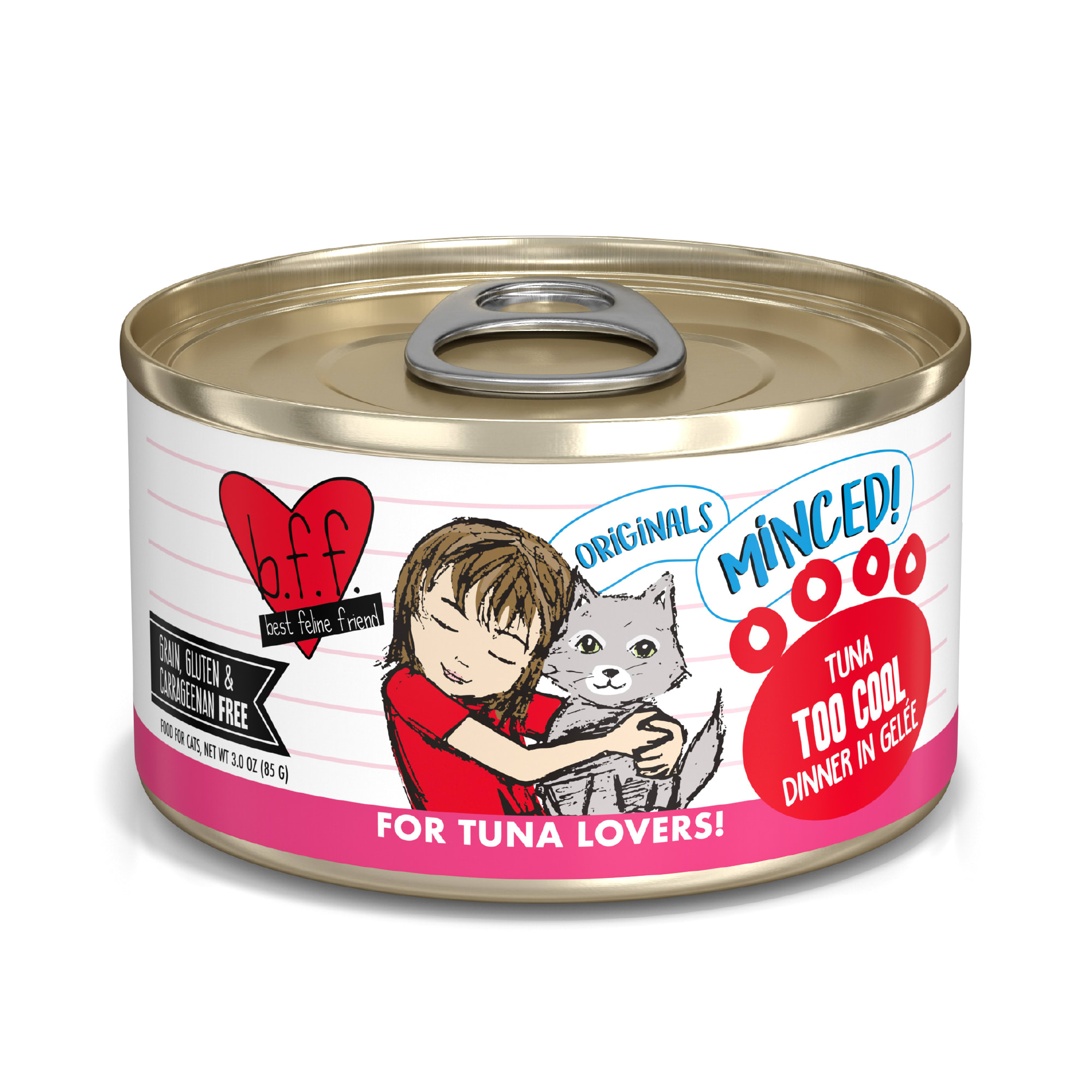 B.F.F. Originals Too Cool Tuna Dinner in Gelee Wet Cat Food 3 oz Case of 24