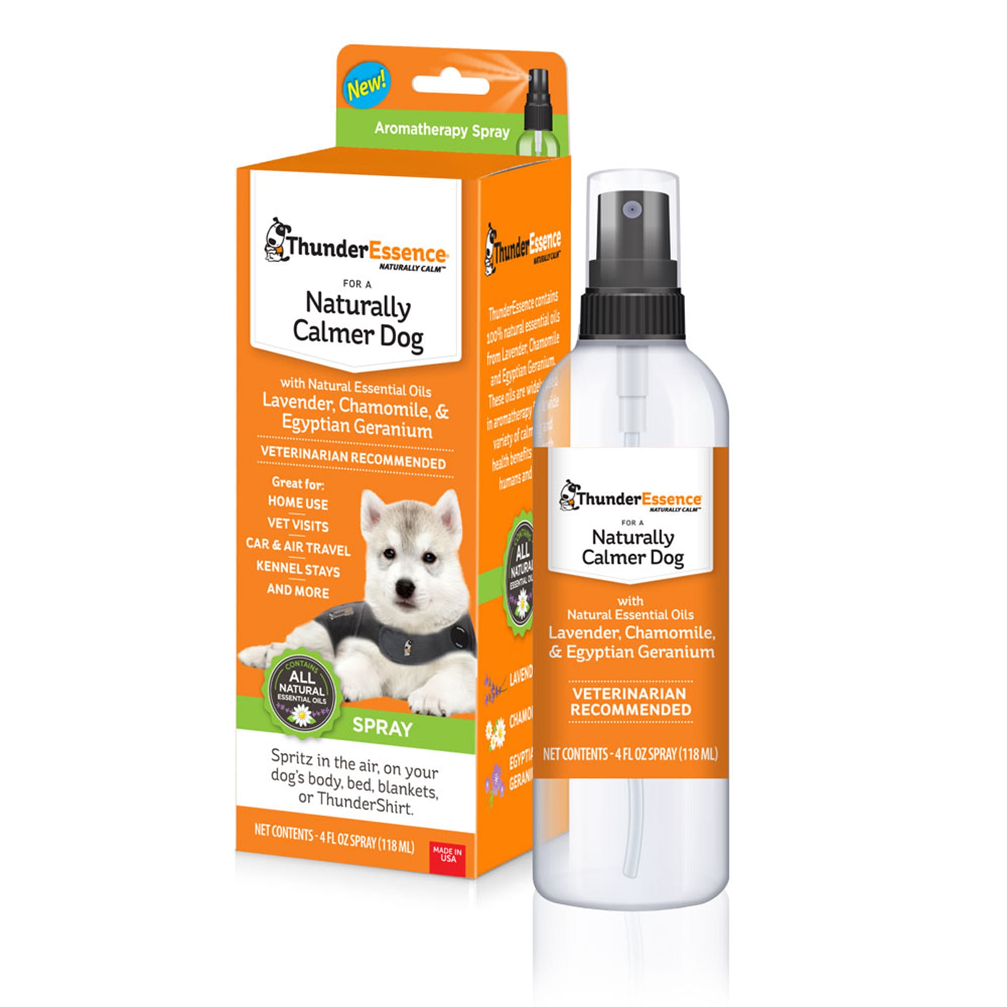 ThunderEssence Natural Oils Calming Spray for Dogs 4 fl. oz